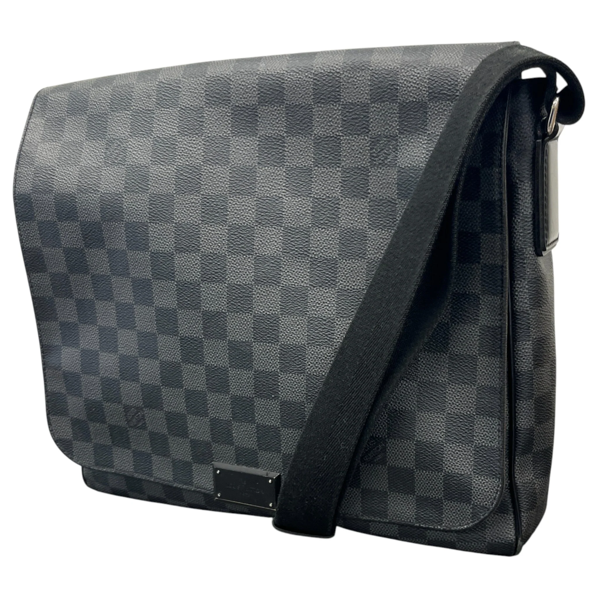 Men's Damier Graphite District Mm Messenger Bag Black - Image 5