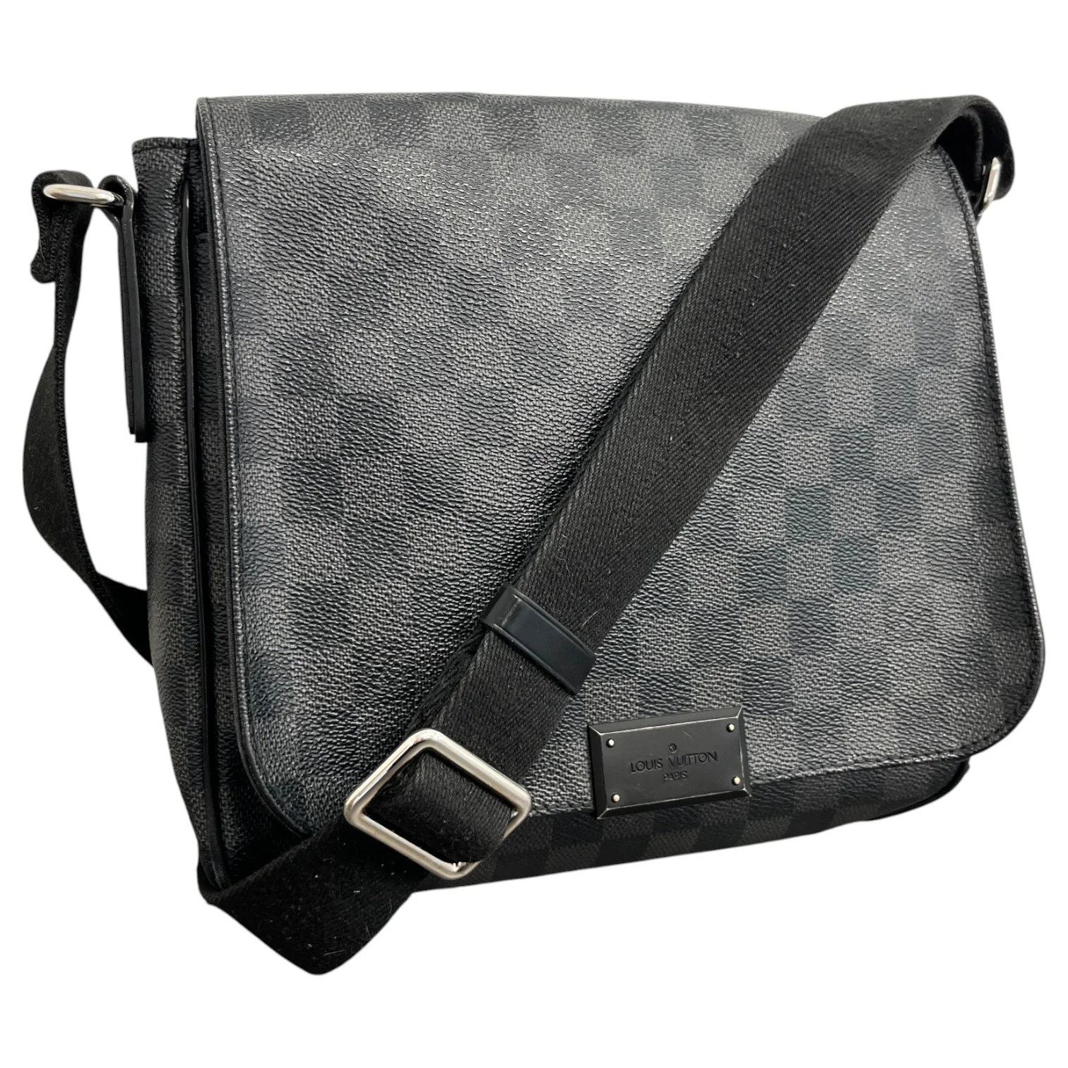 Men's Damier Graphite District Pm Messenger Bag Black - Image 4