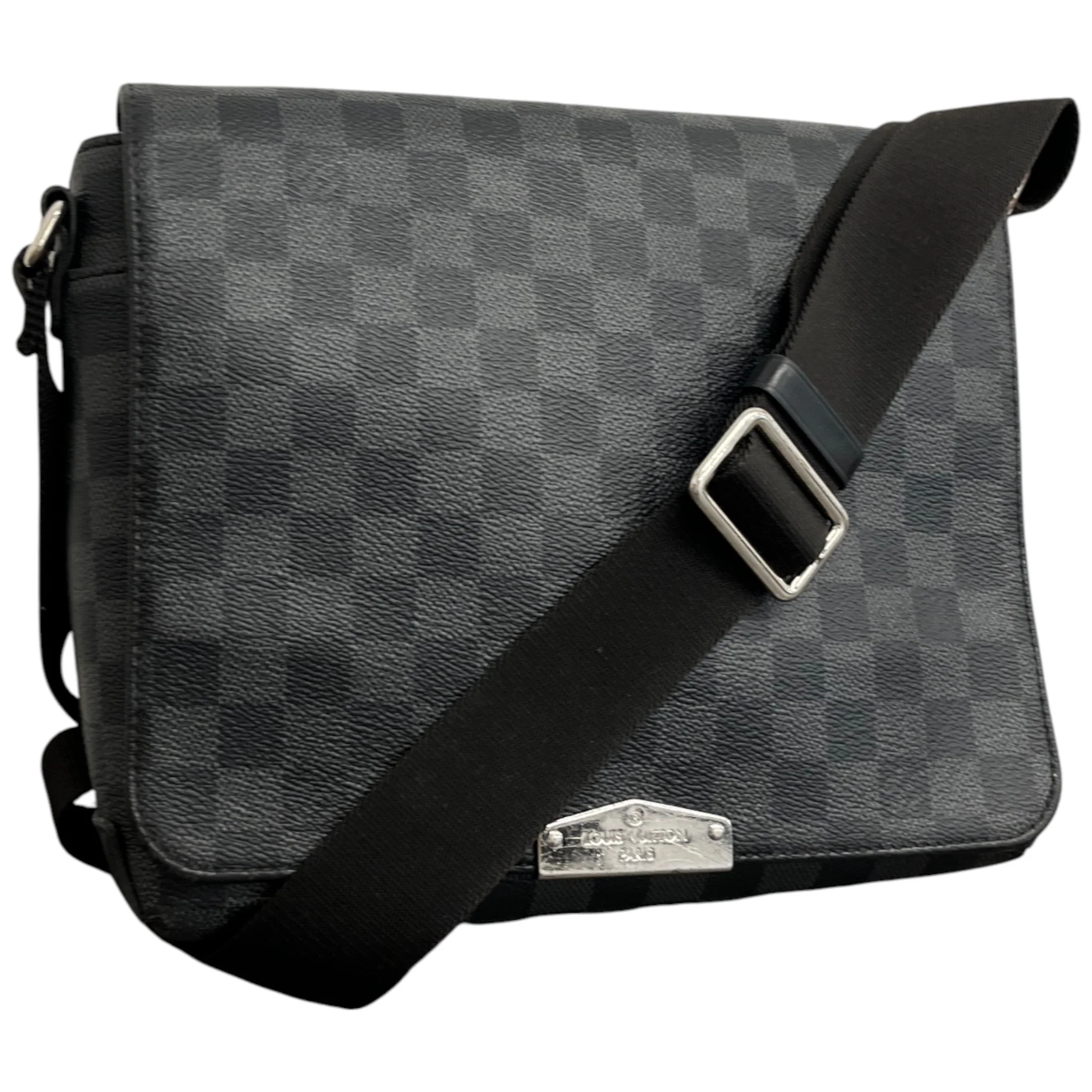 Men's Damier Graphite District Pm Messenger Bag Black - Image 4