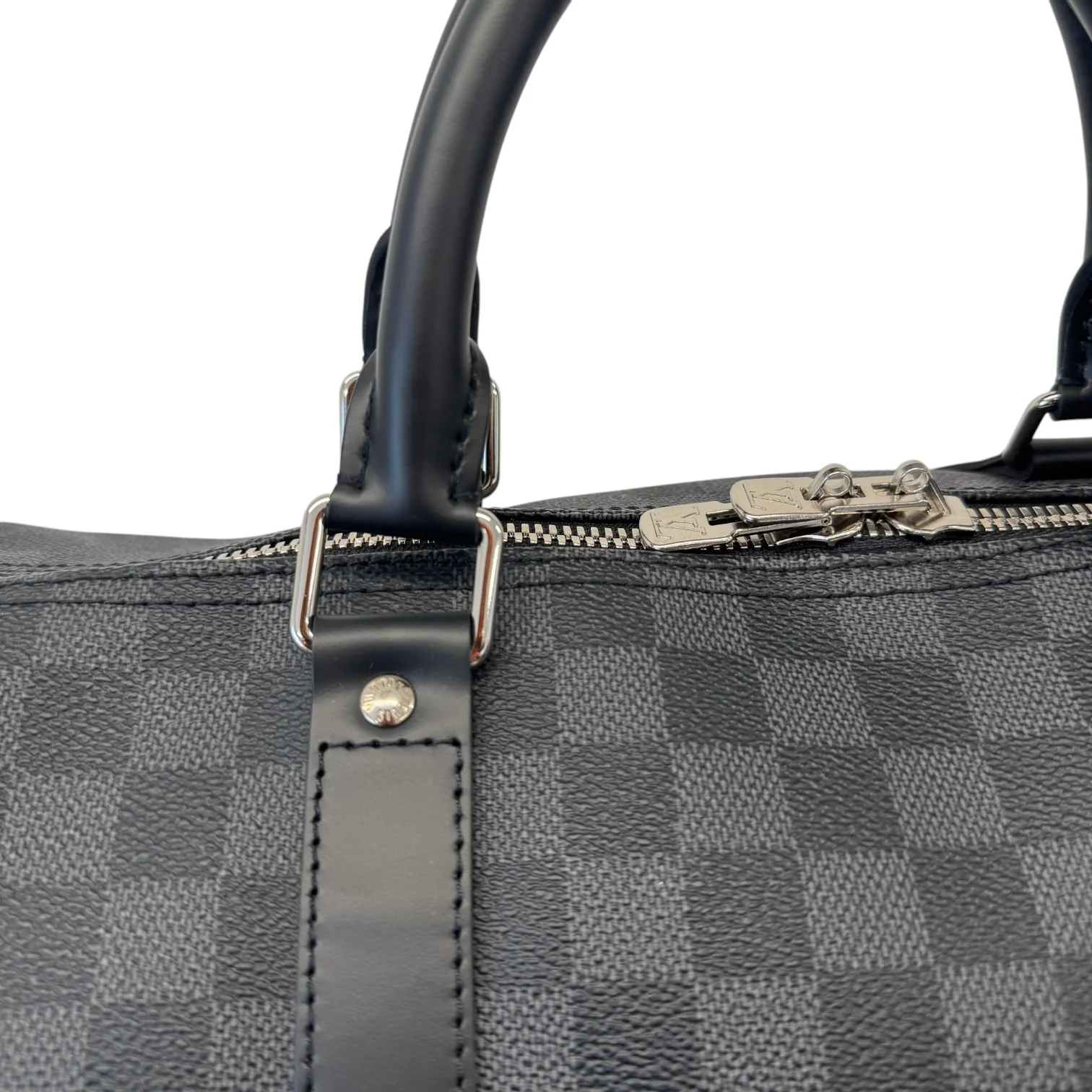 Men's Damier Graphite Keepall Bandoulière 55 Bag Charcoal - Image 11