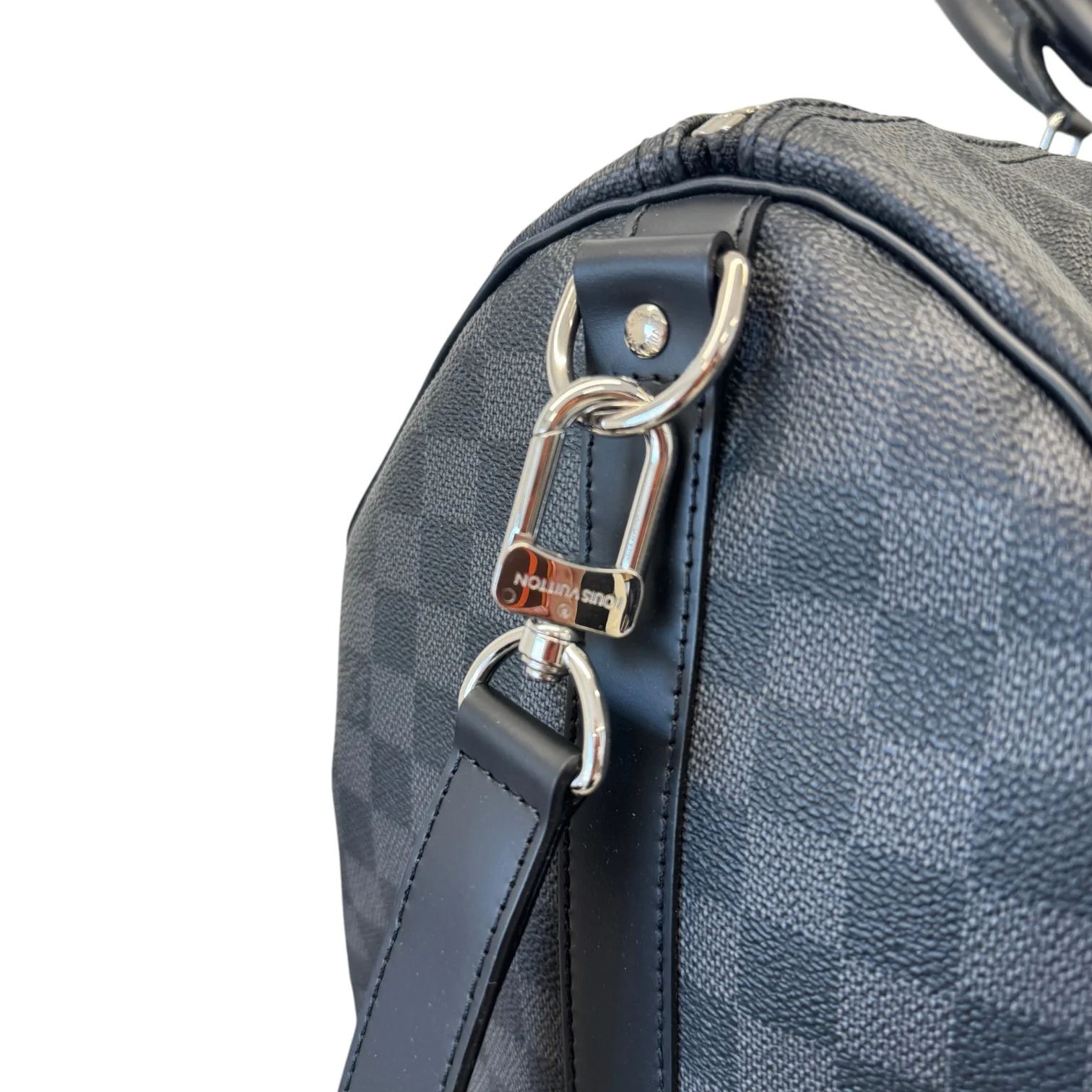 Men's Damier Graphite Keepall Bandoulière 55 Bag Charcoal - Image 12