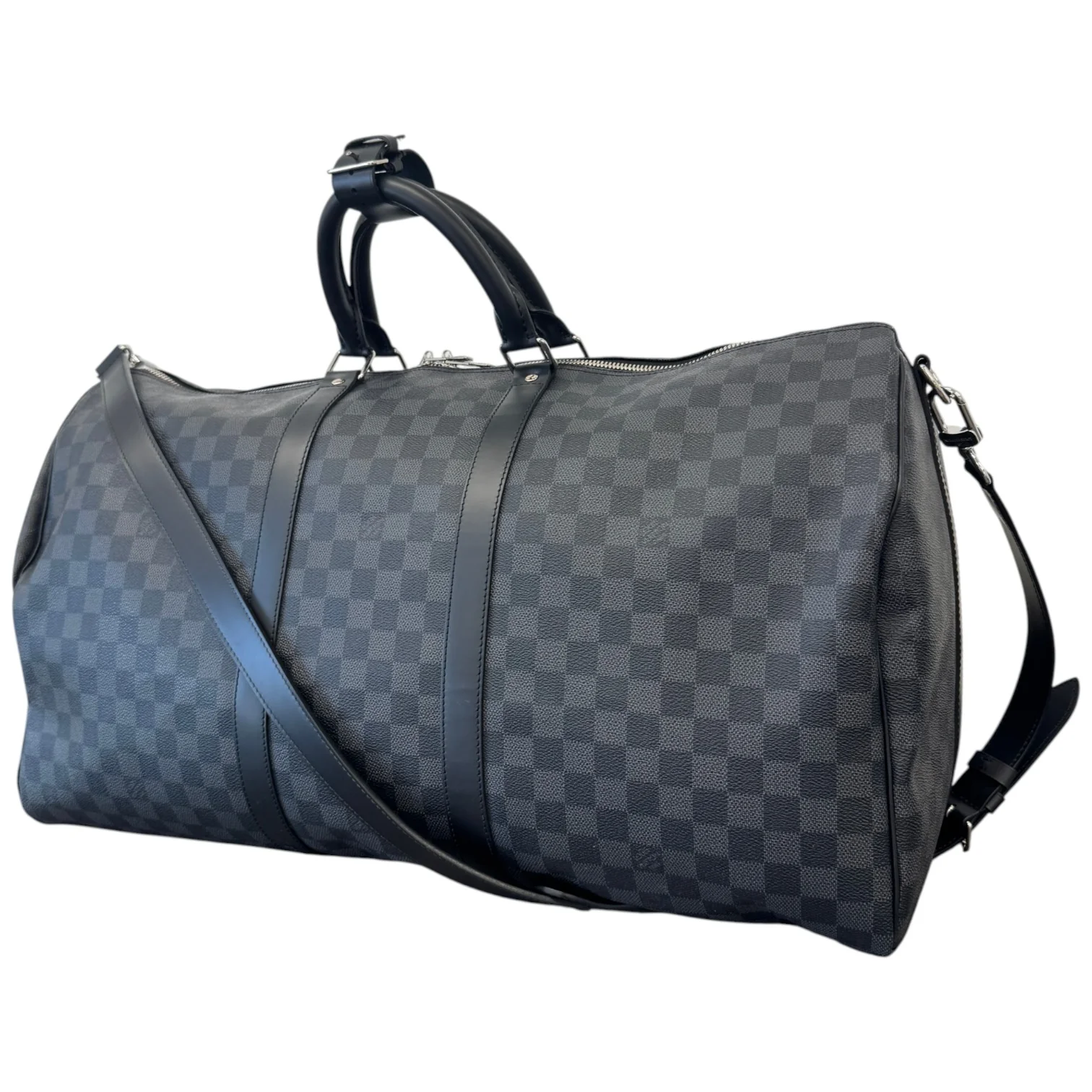 Men's Damier Graphite Keepall Bandoulière 55 Bag Charcoal - Image 4
