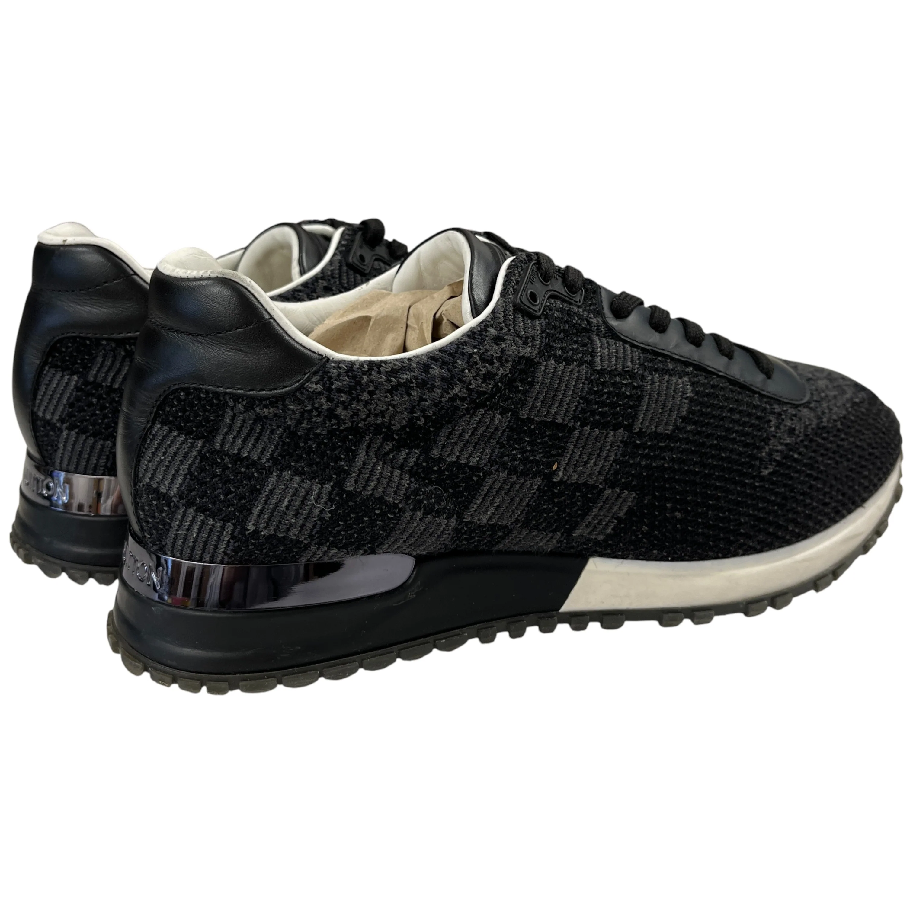Men's Damier Run Away Low Trainers Black Size EU 39.5 / UK 5.5 - Image 9