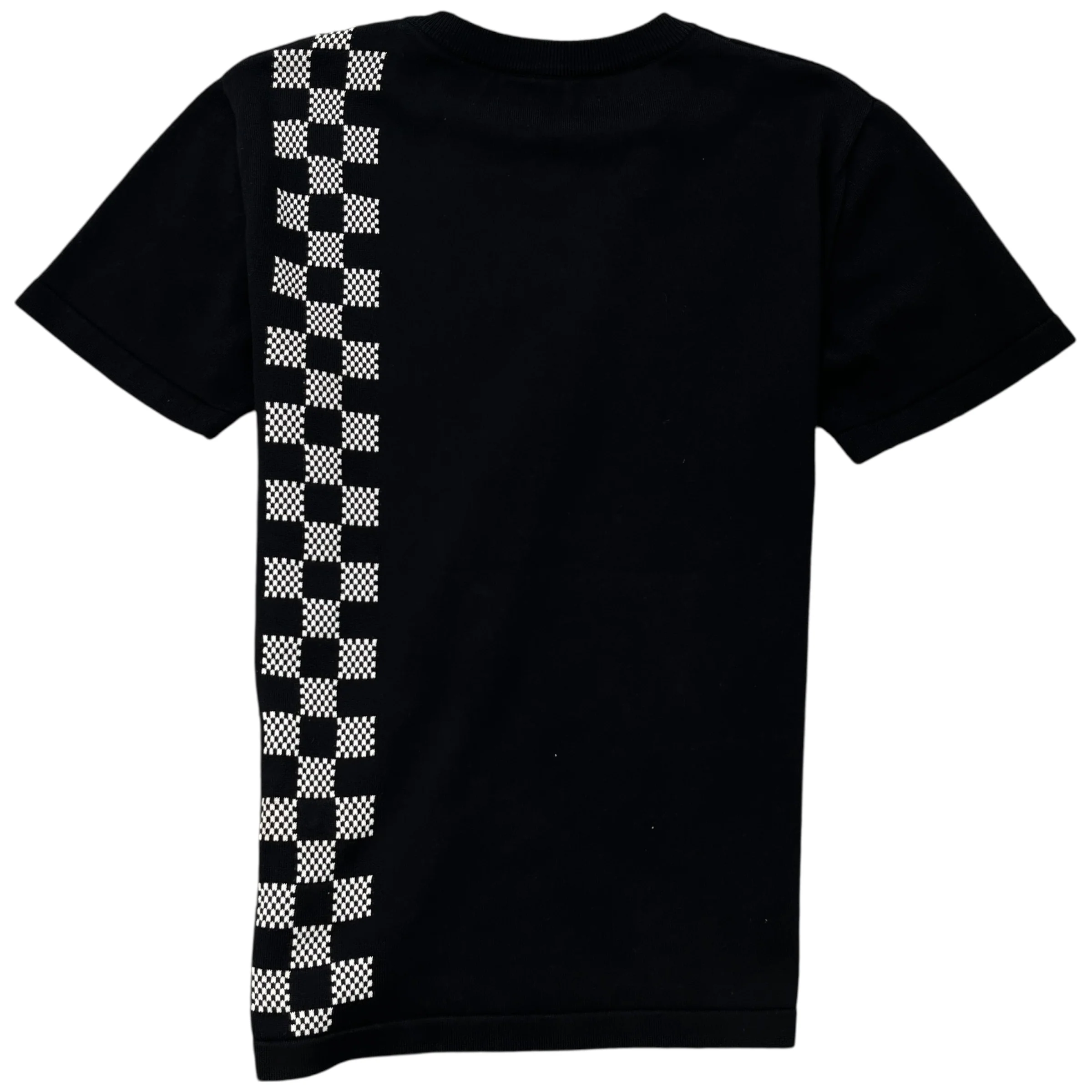 Men's Damier Stripe Jacquard T-Shirt Black Size XS - Image 2