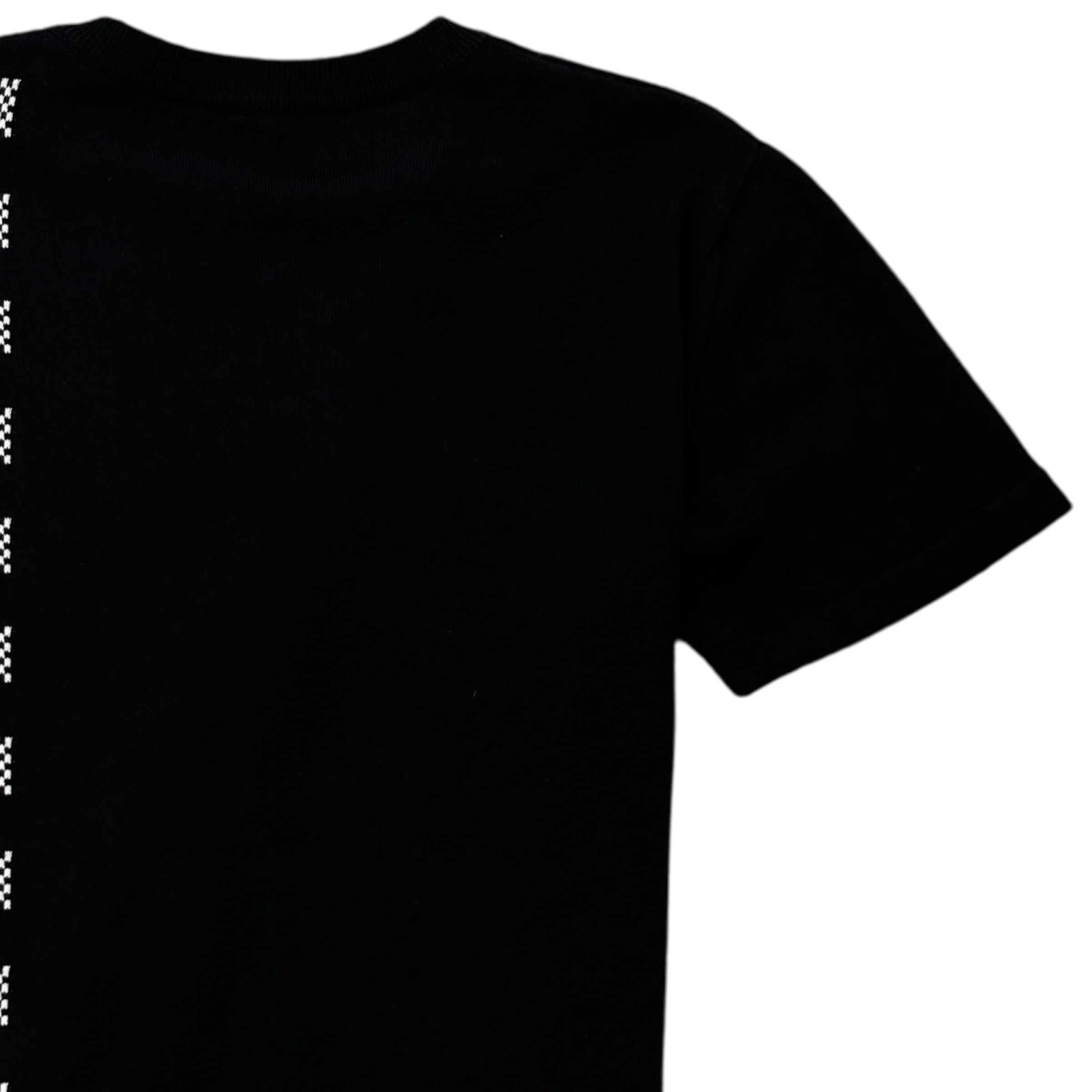 Men's Damier Stripe Jacquard T-Shirt Black Size XS - Image 4