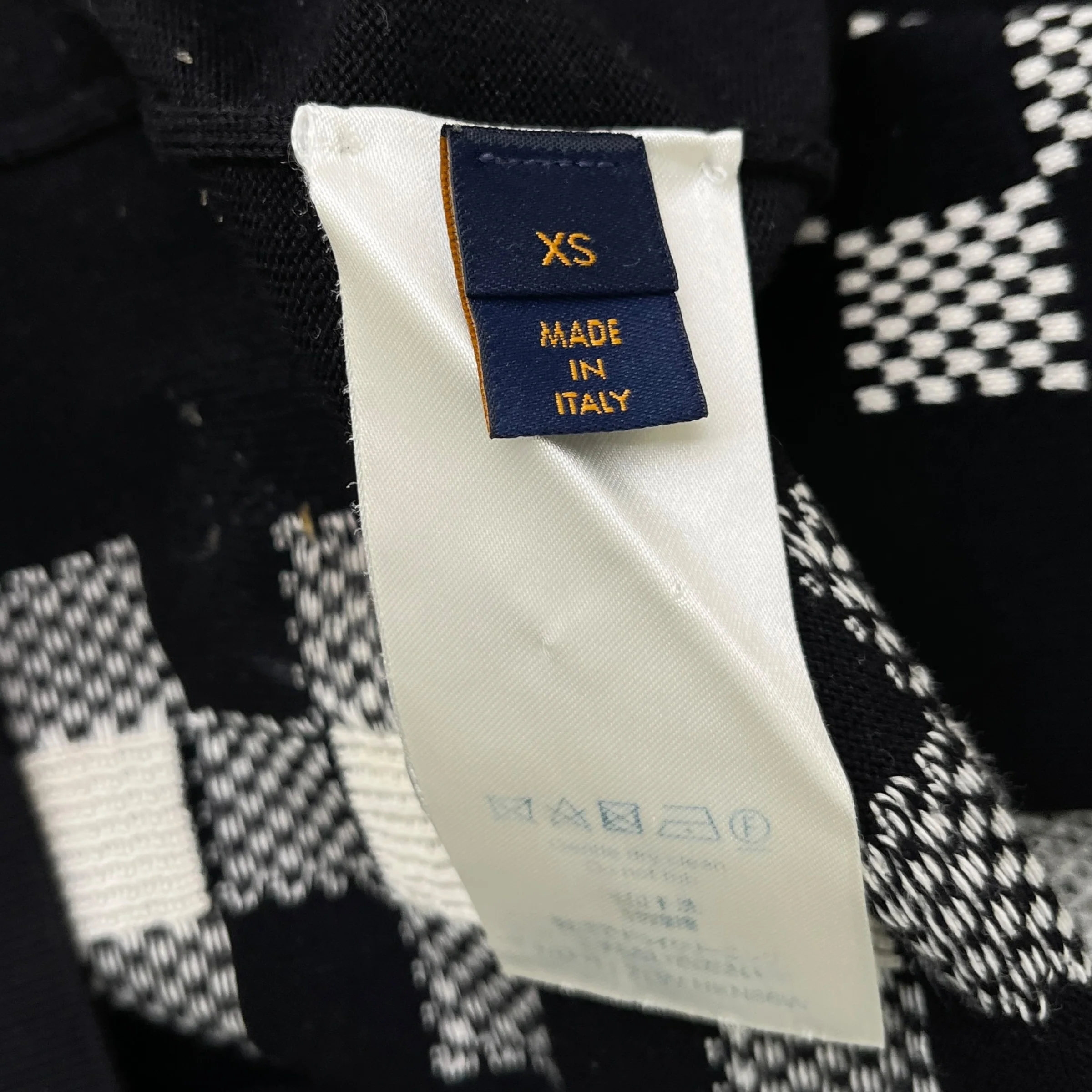 Men's Damier Stripe Jacquard T-Shirt Black Size XS - Image 5