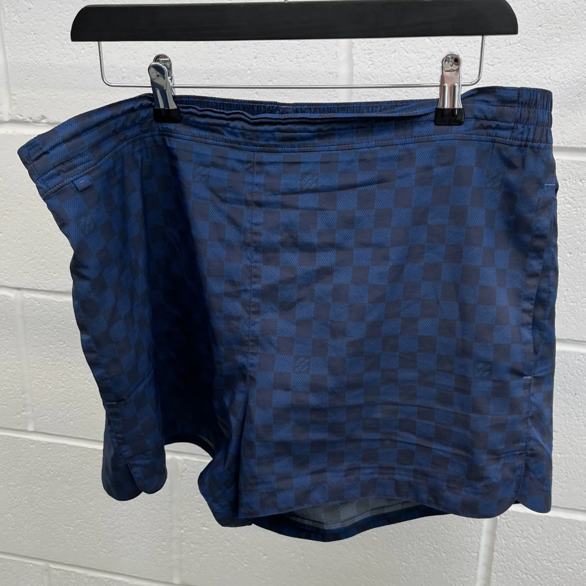 Men's Damier Swim Shorts Blue Size L - Image 7