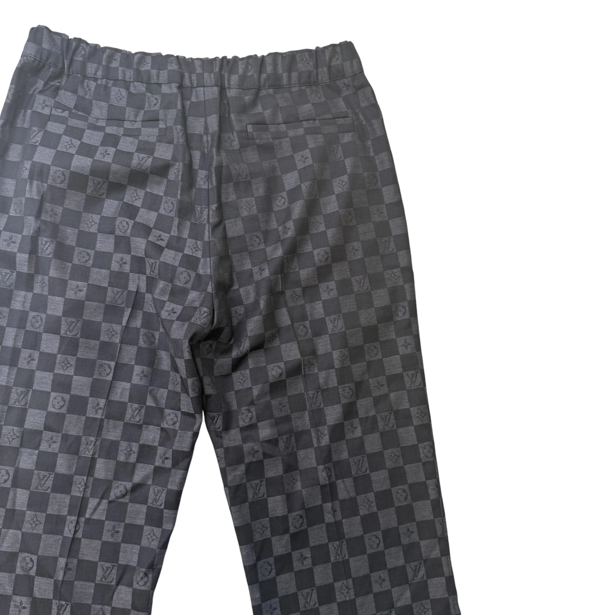 Men's Damier Trousers Black Size IT 48 / UK 32 - Image 4