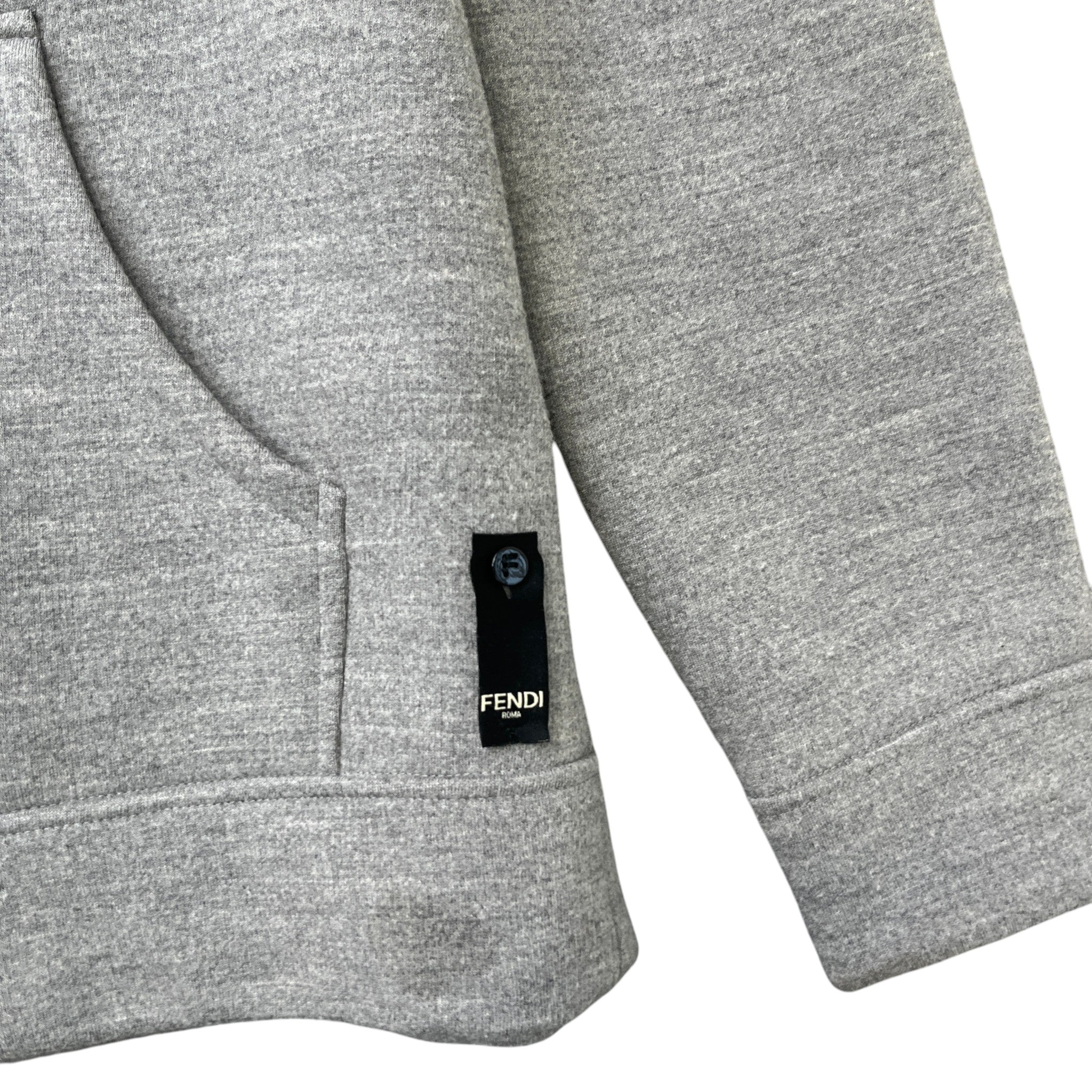 Men's Detachable Logo Hoodie Grey Size IT 50 / UK L - Image 5