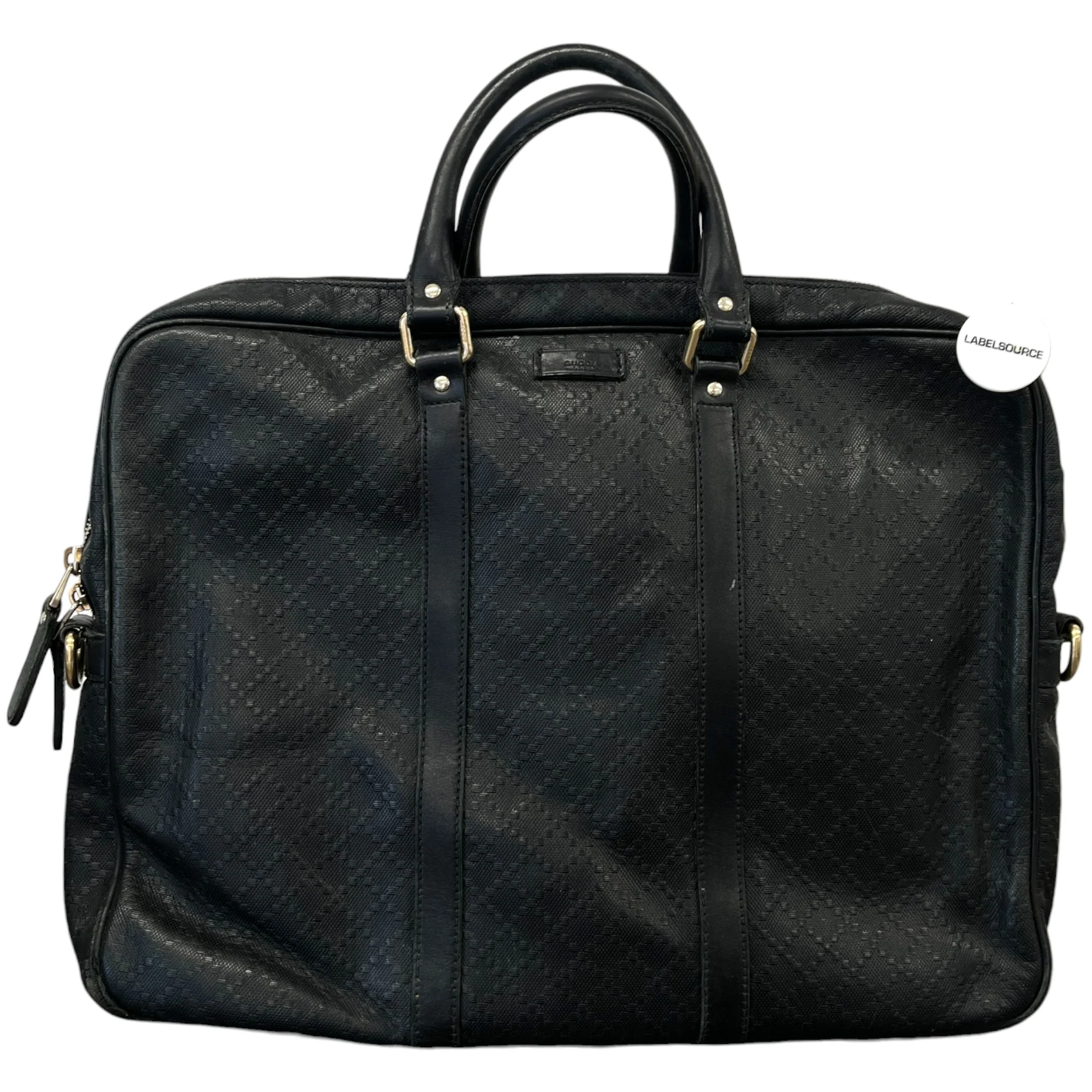 Men's Diamante Plaque Logo Bag Black - Image 12