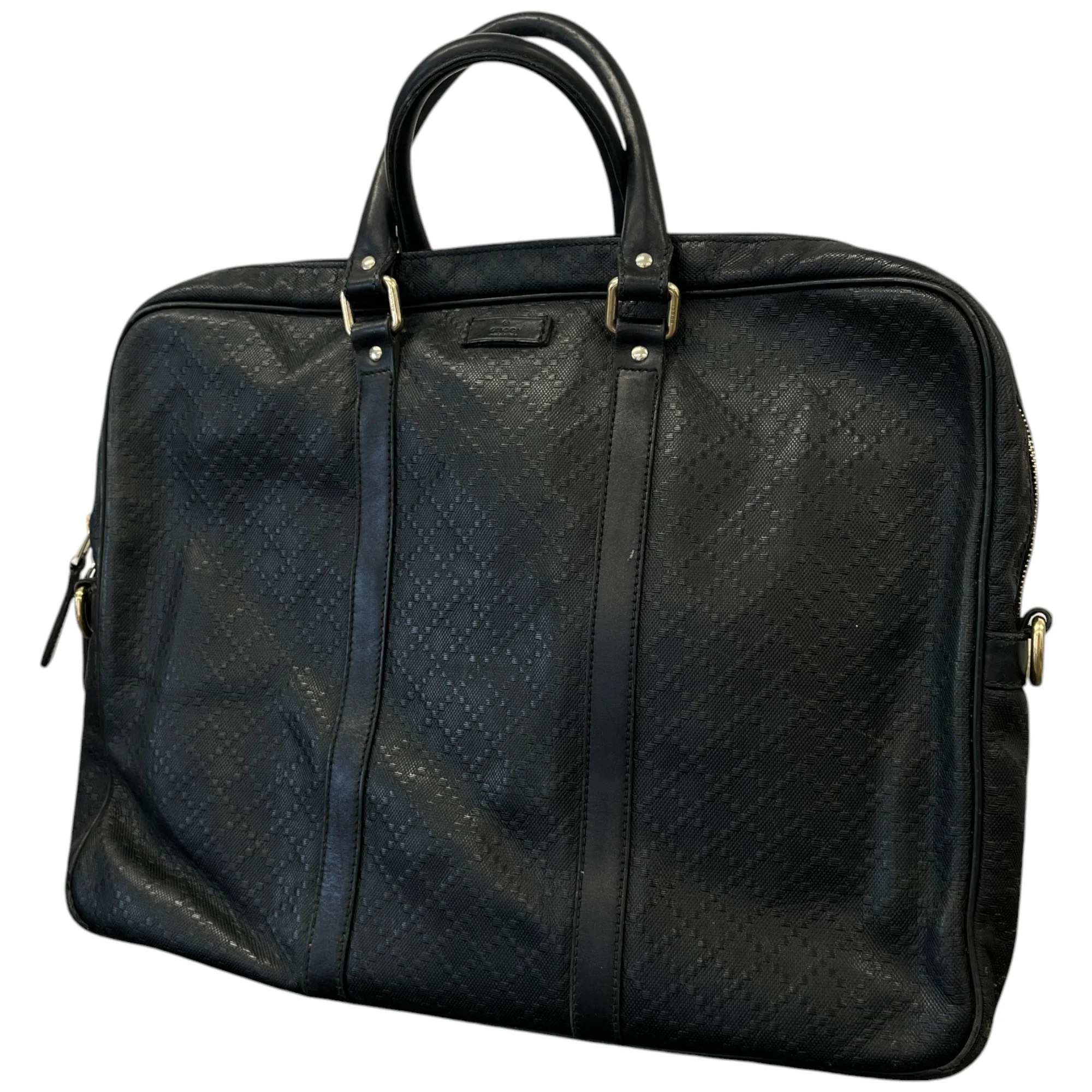 Men's Diamante Plaque Logo Bag Black - Image 4