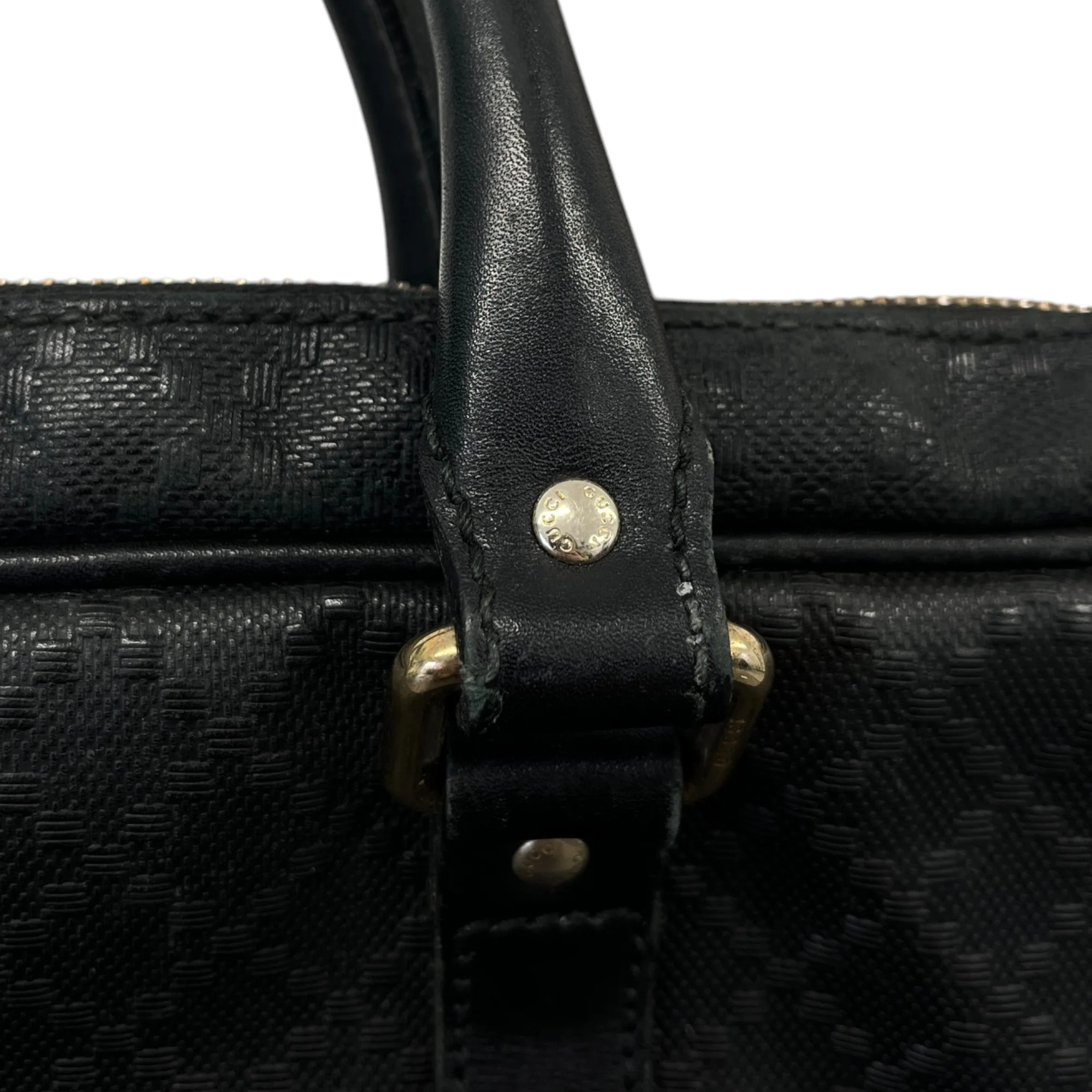 Men's Diamante Plaque Logo Bag Black - Image 7