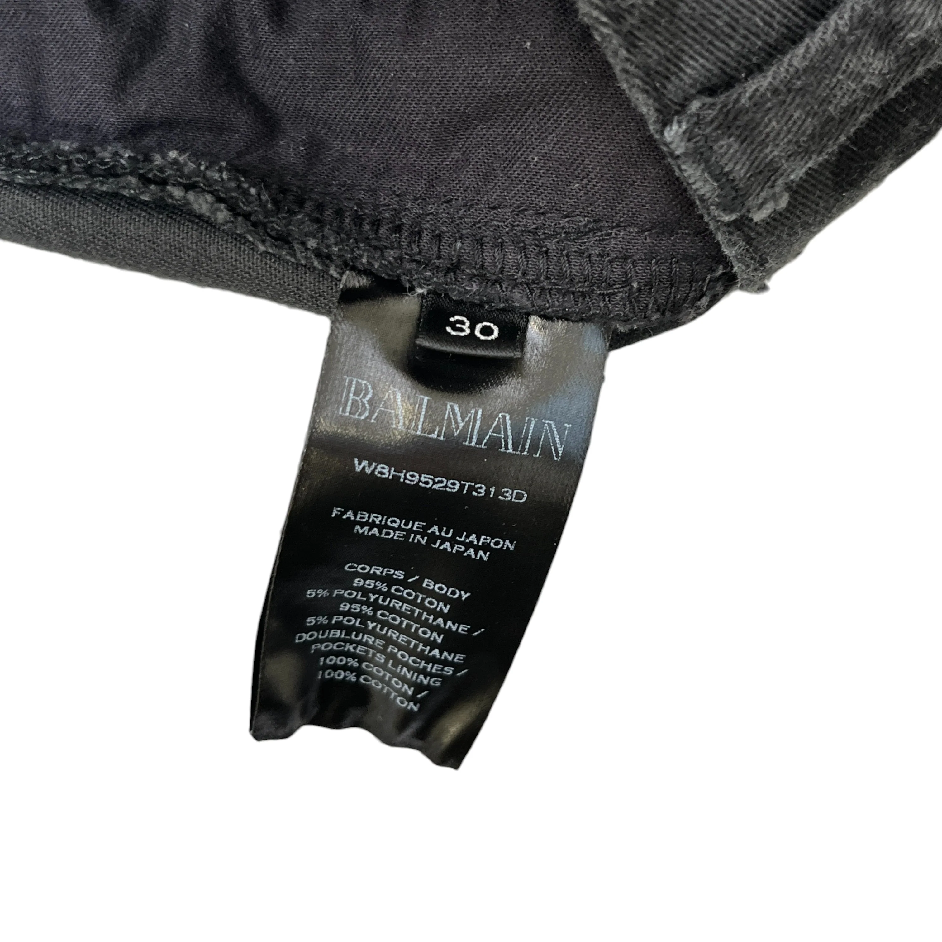 Men's Distressed Camo Print Jeans Black Size Waist 30" - Image 7