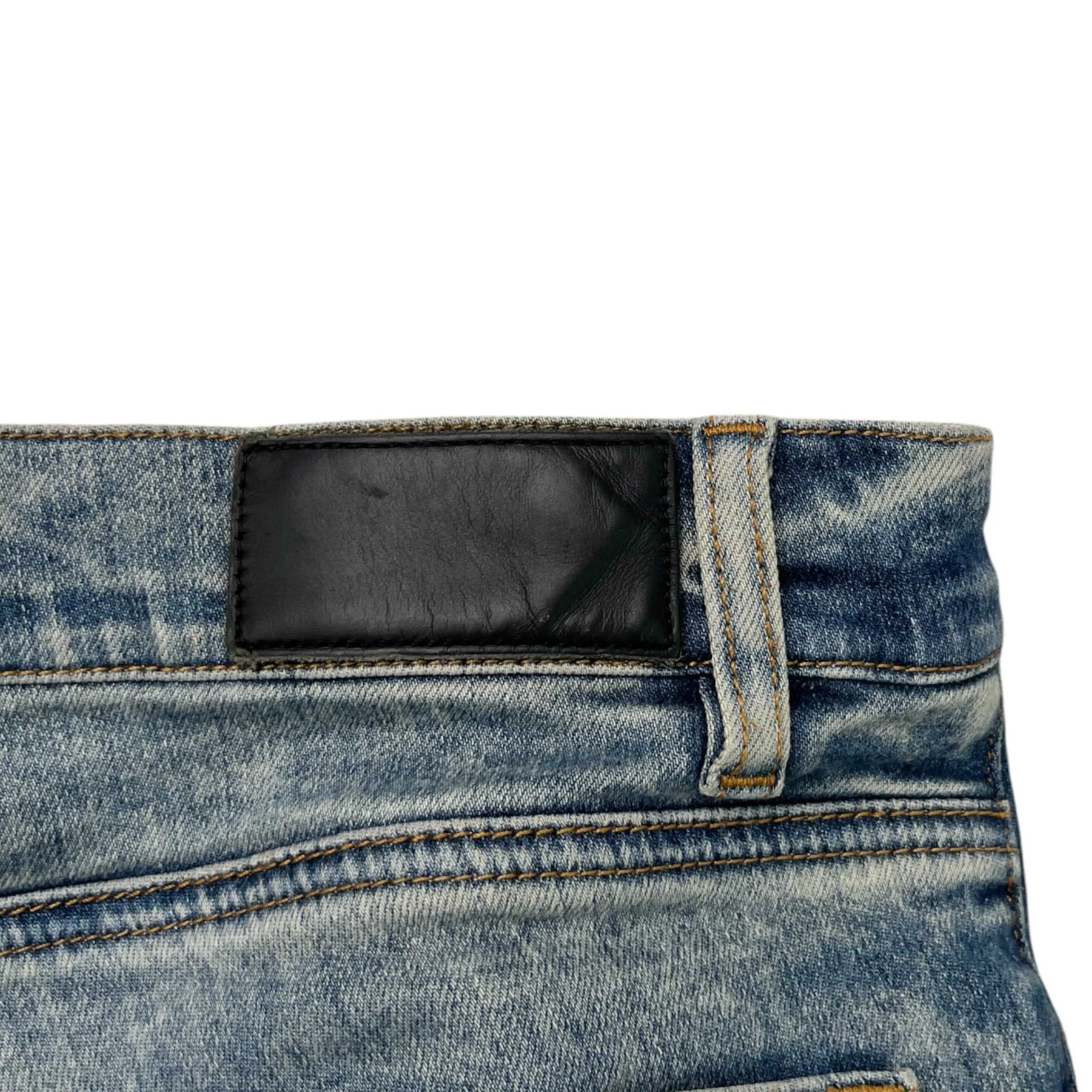 Men's Distressed Jeans Blue Size Waist 32" - Image 6