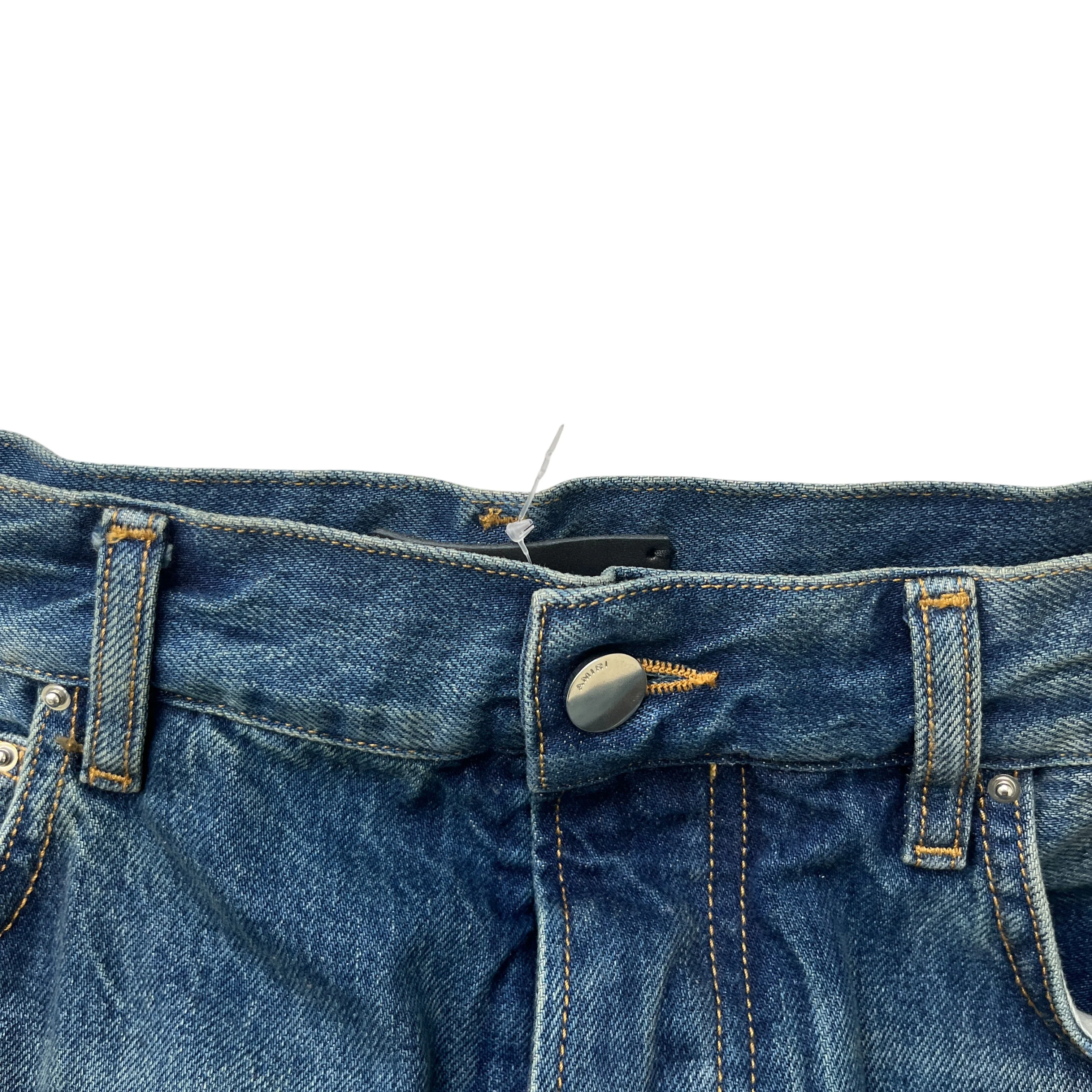 Men's Distressed Jeans Blue Size Waist 36" - Image 8
