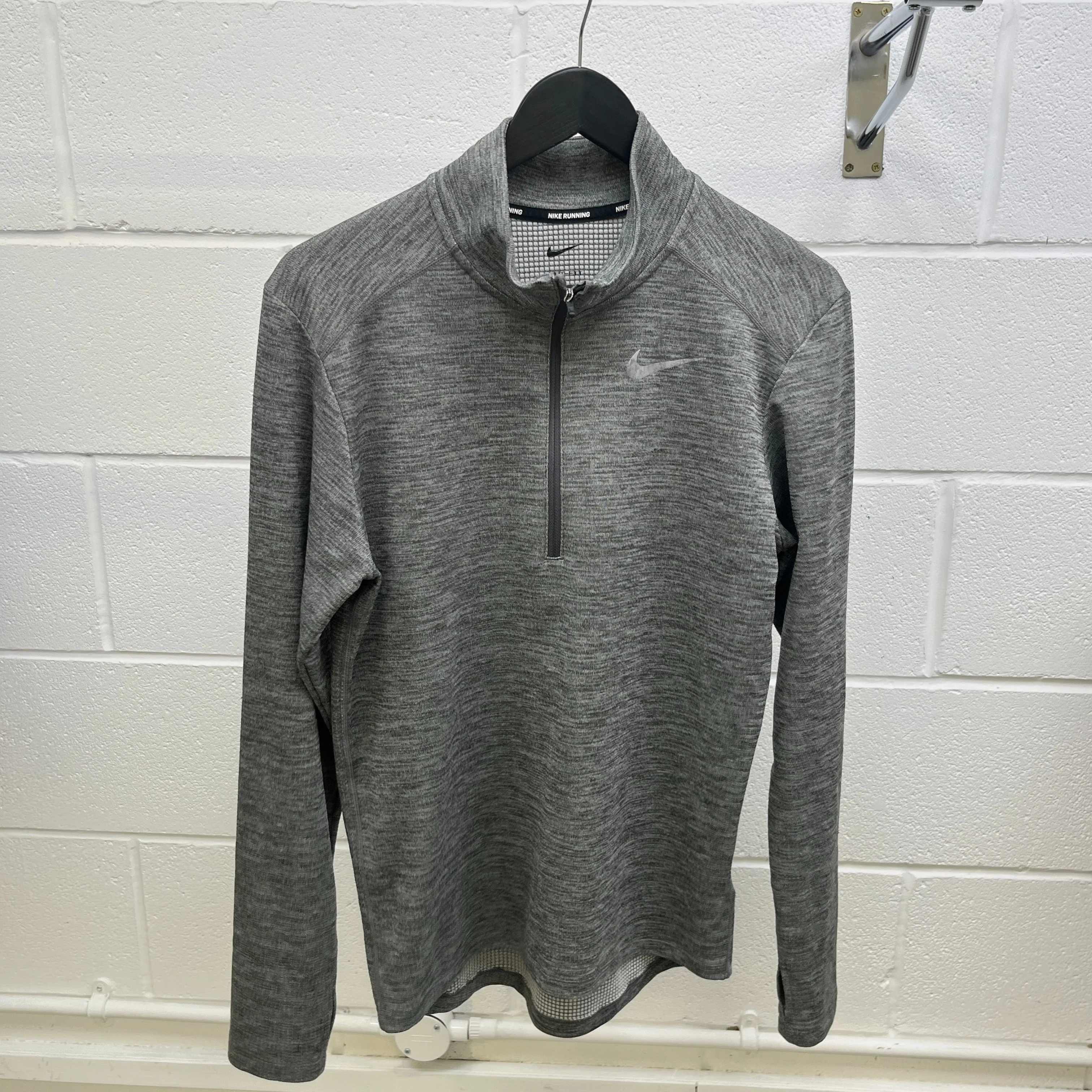 Men's Dri Fit 1/4 Zip Sweatshirt Grey Size S - Image 8