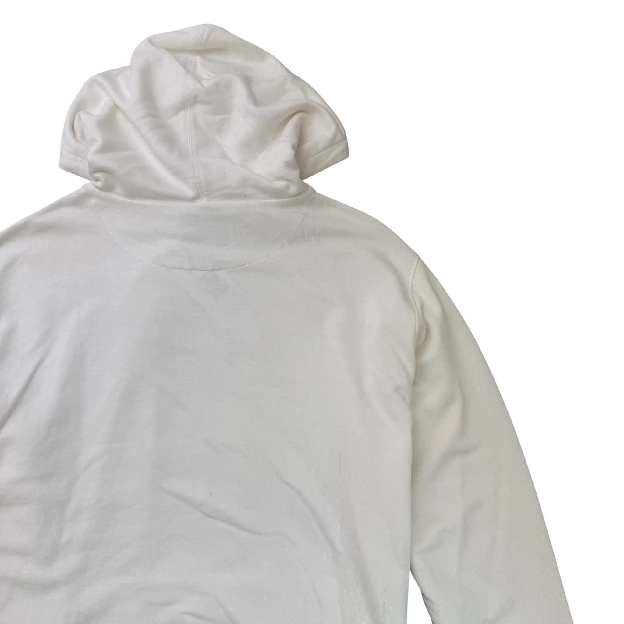 Men's Embossed Logo Hoodie White Size M - Image 5