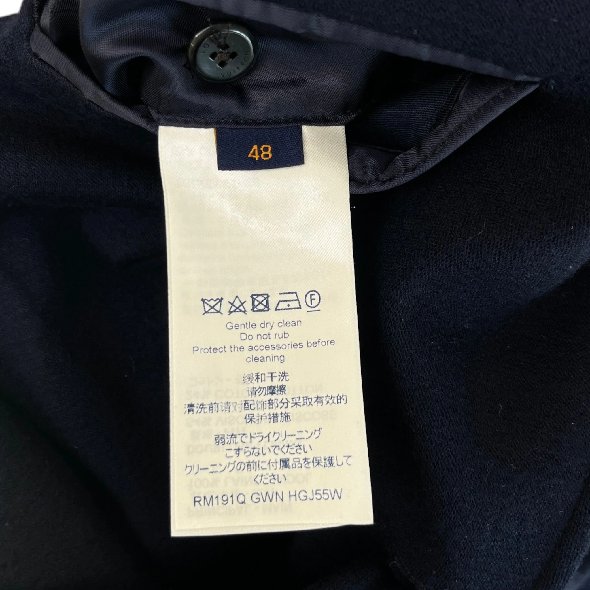 Men's Embossed Logo Pocket Overcoat Jacket Navy Size IT 48 / M - Image 10