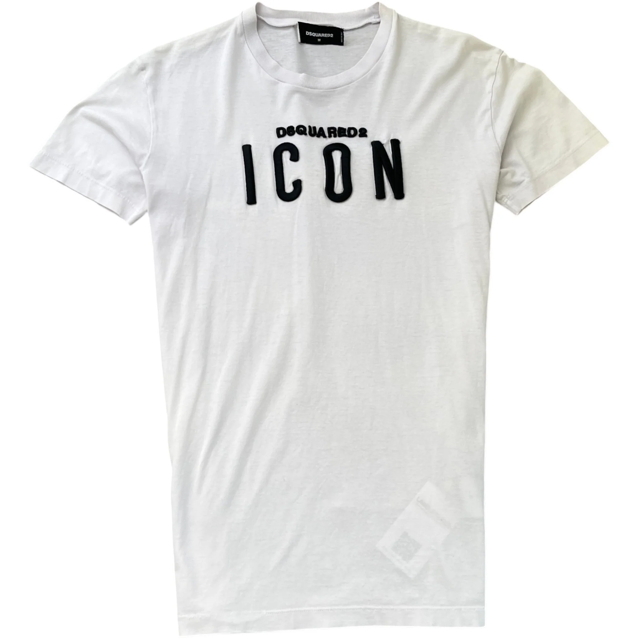 Men's Embossed Logo T-Shirt White Size M