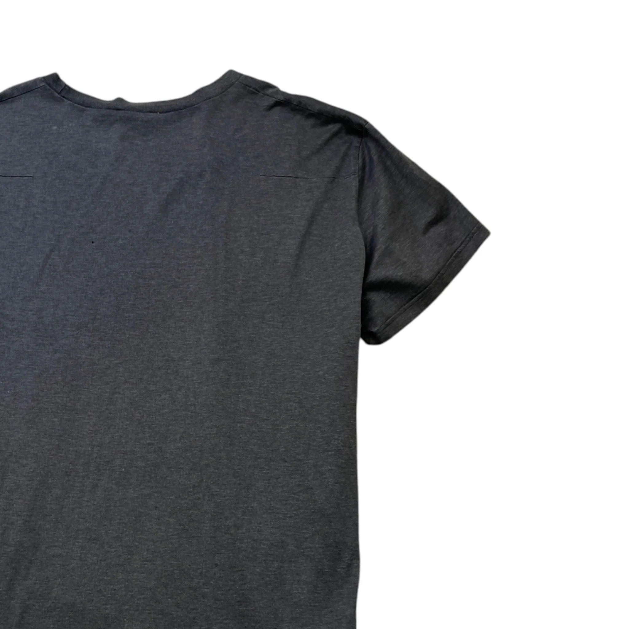 Men's Embroidered Bee Logo T-Shirt Grey Size L - Image 4