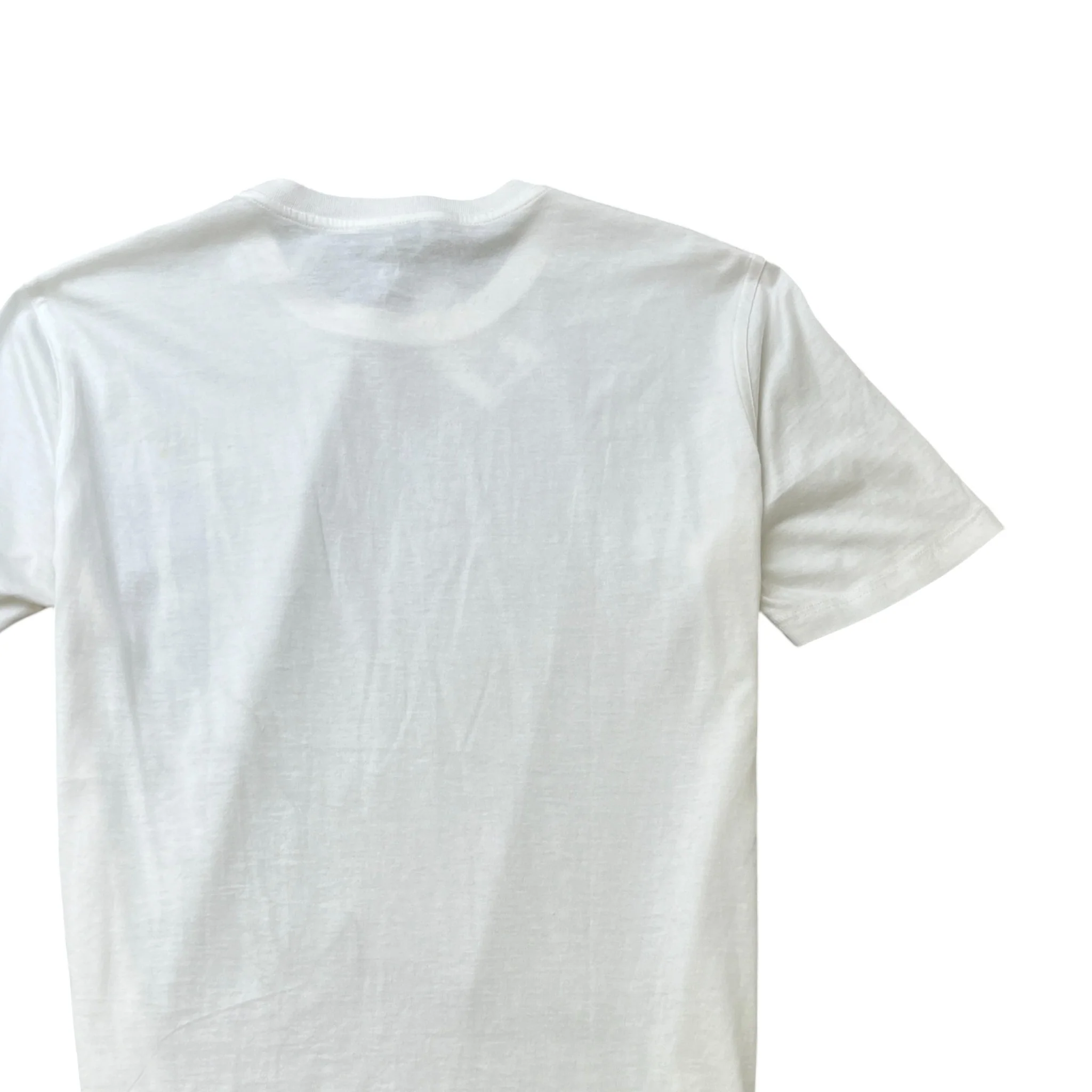 Men's Embroidered Feather Logo T-Shirt White Size M - Image 4