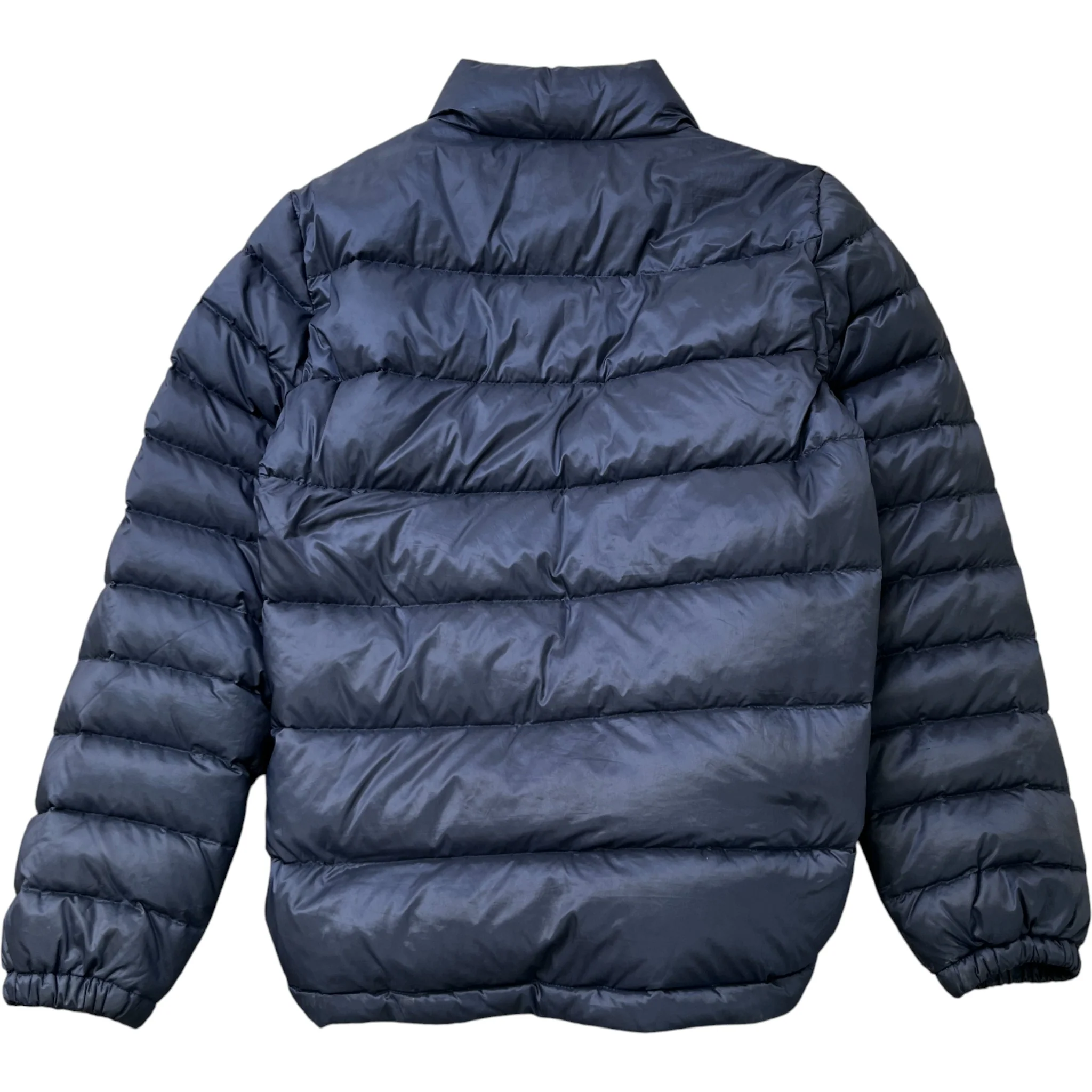 Men's Embroidered Logo Down Jacket Navy Size S - Image 2