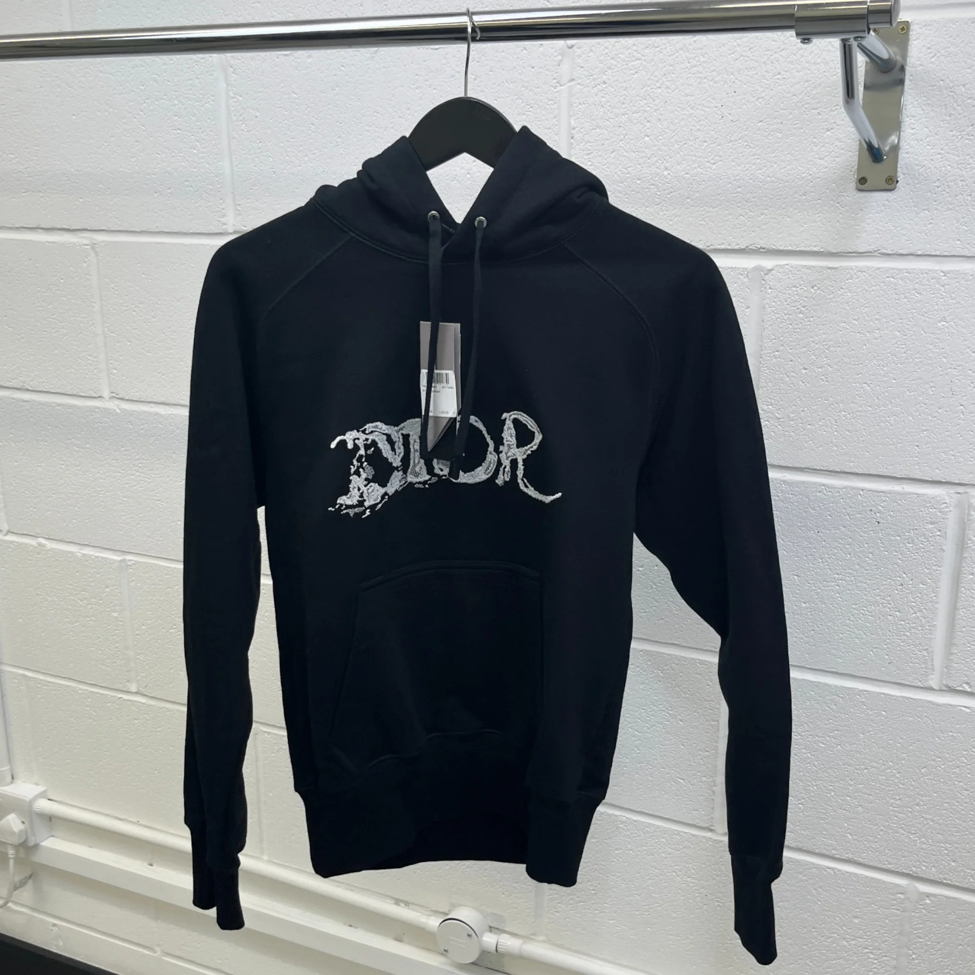 Men's Embroidered Logo Hoodie Black Size XXS - Image 12