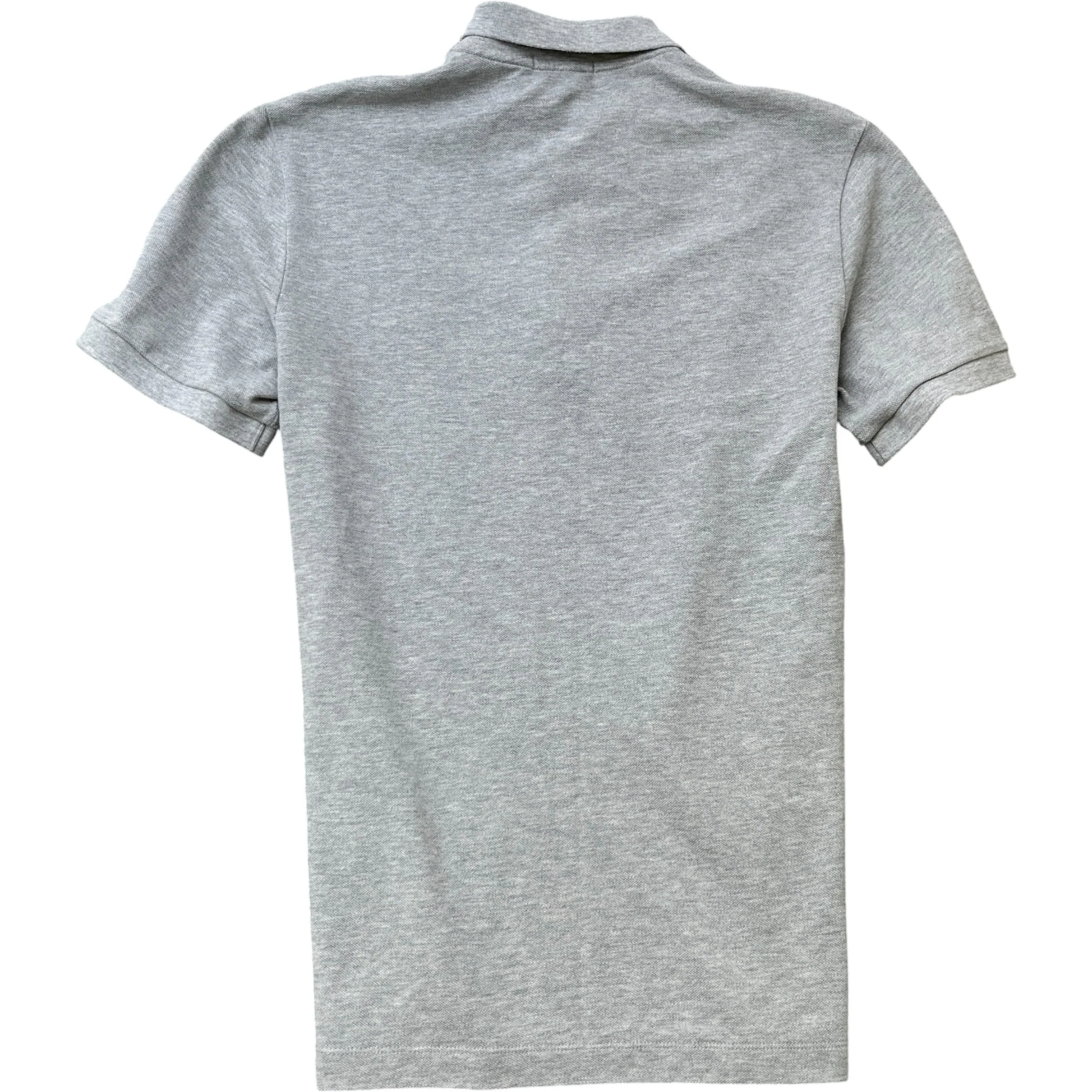 Men's Embroidered Logo Polo Shirt Grey Size M - Image 2