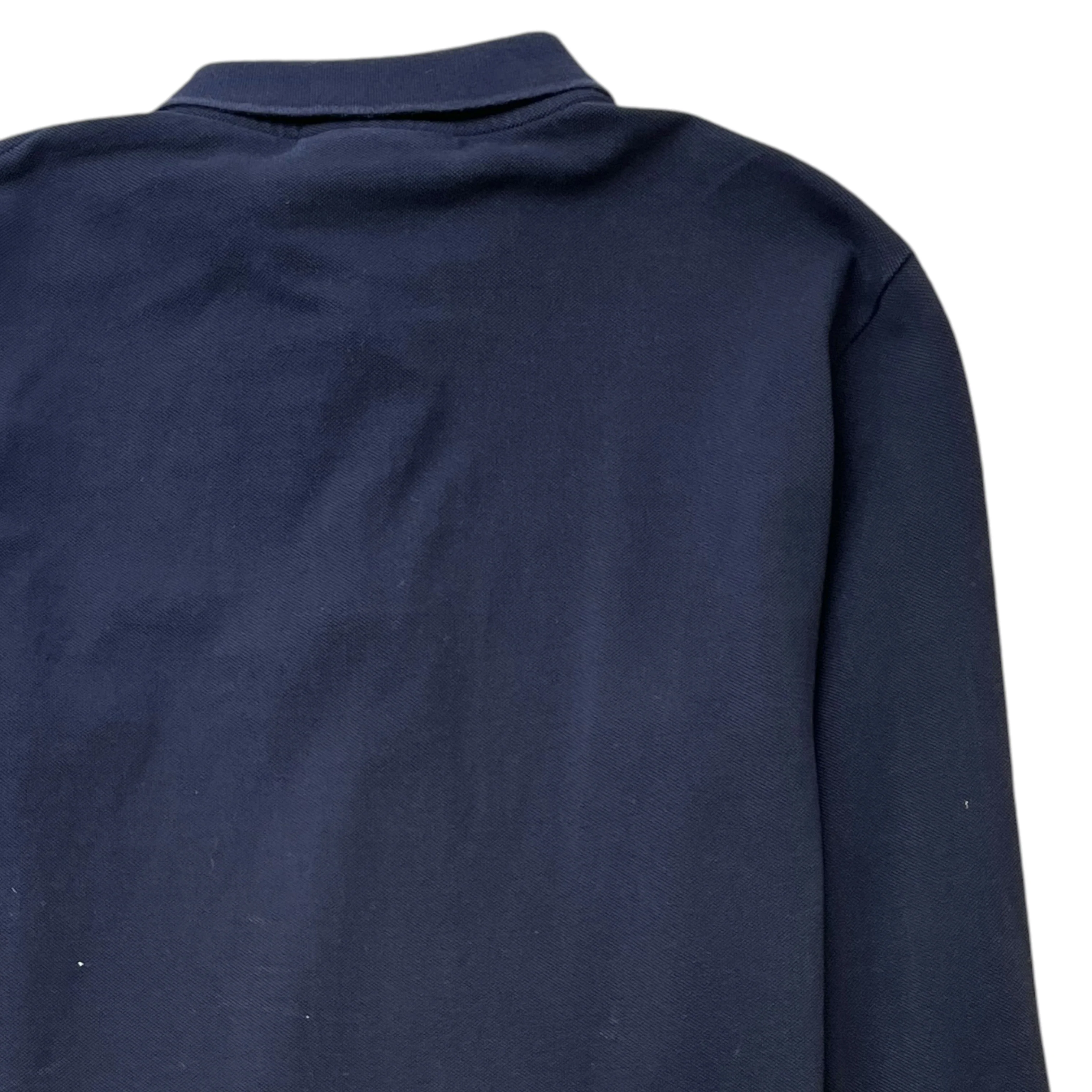 Men's Embroidered Logo Polo Shirt Navy Size L - Image 4