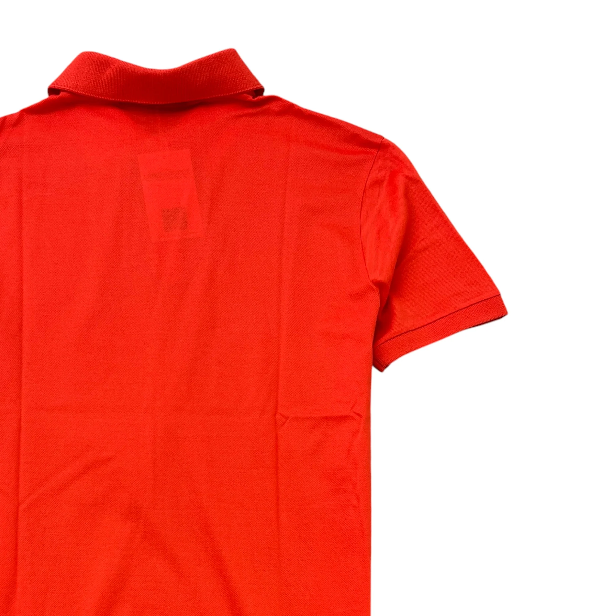 Men's Embroidered Logo Polo Shirt Red Size S - Image 4