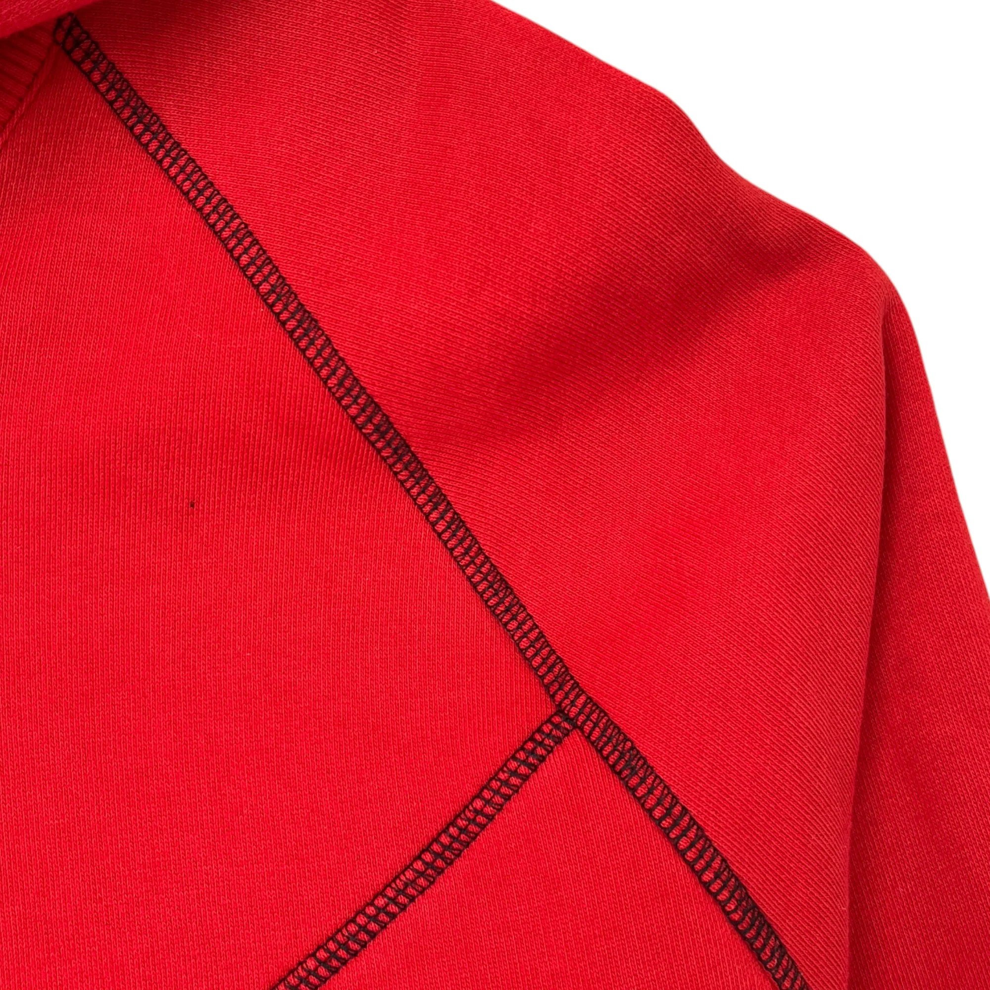 Men's Embroidered Logo Print Jumper Red Size XXL - Image 7