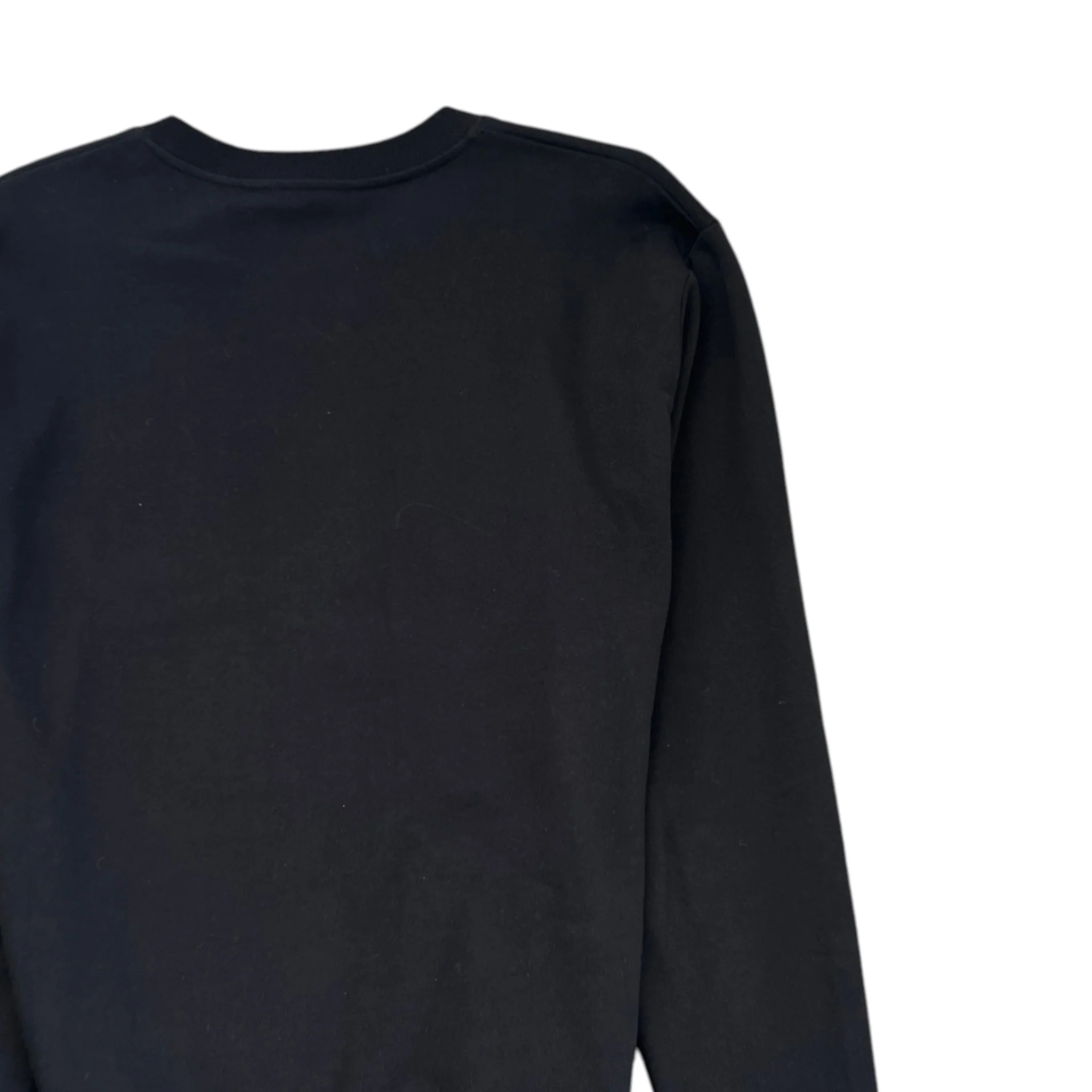 Men's Embroidered Logo Sweatshirt Black Size S - Image 4