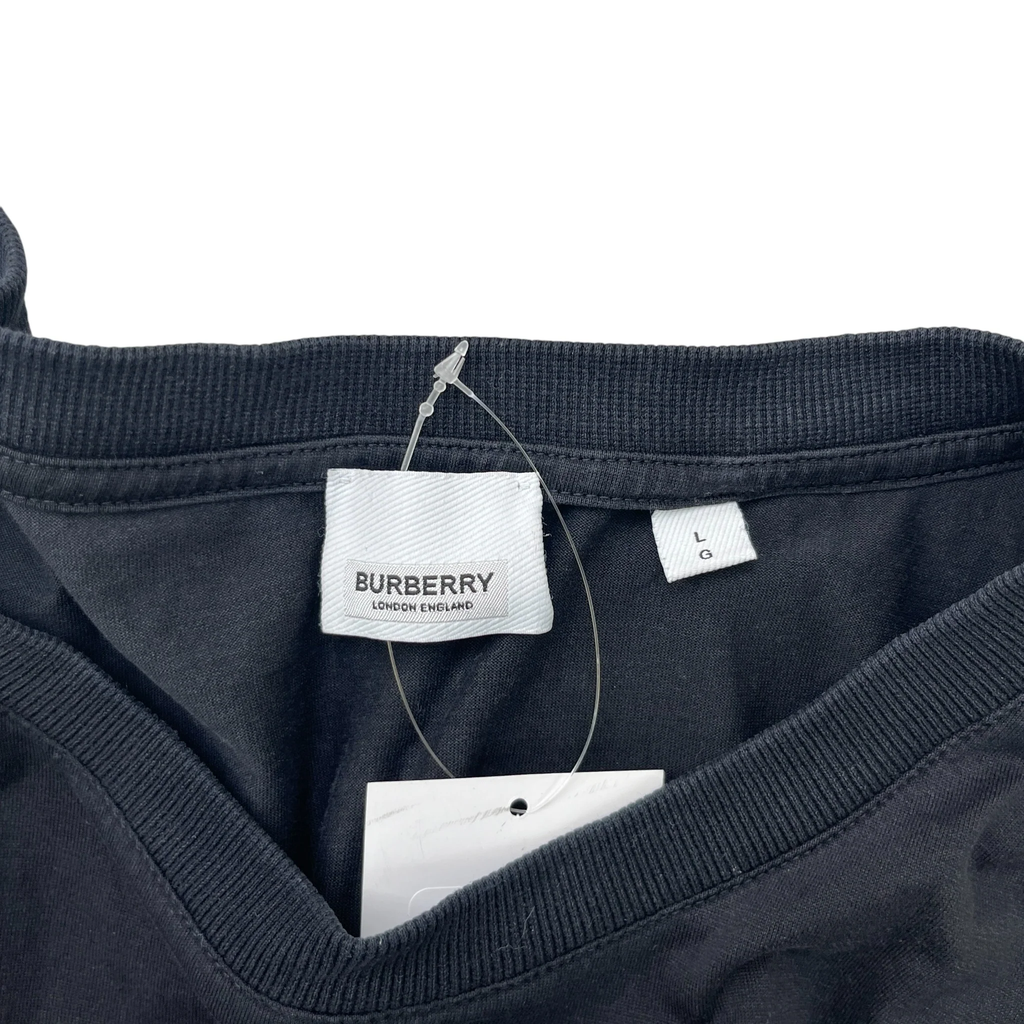 Men's Embroidered Logo T-Shirt Black Size L - Image 7