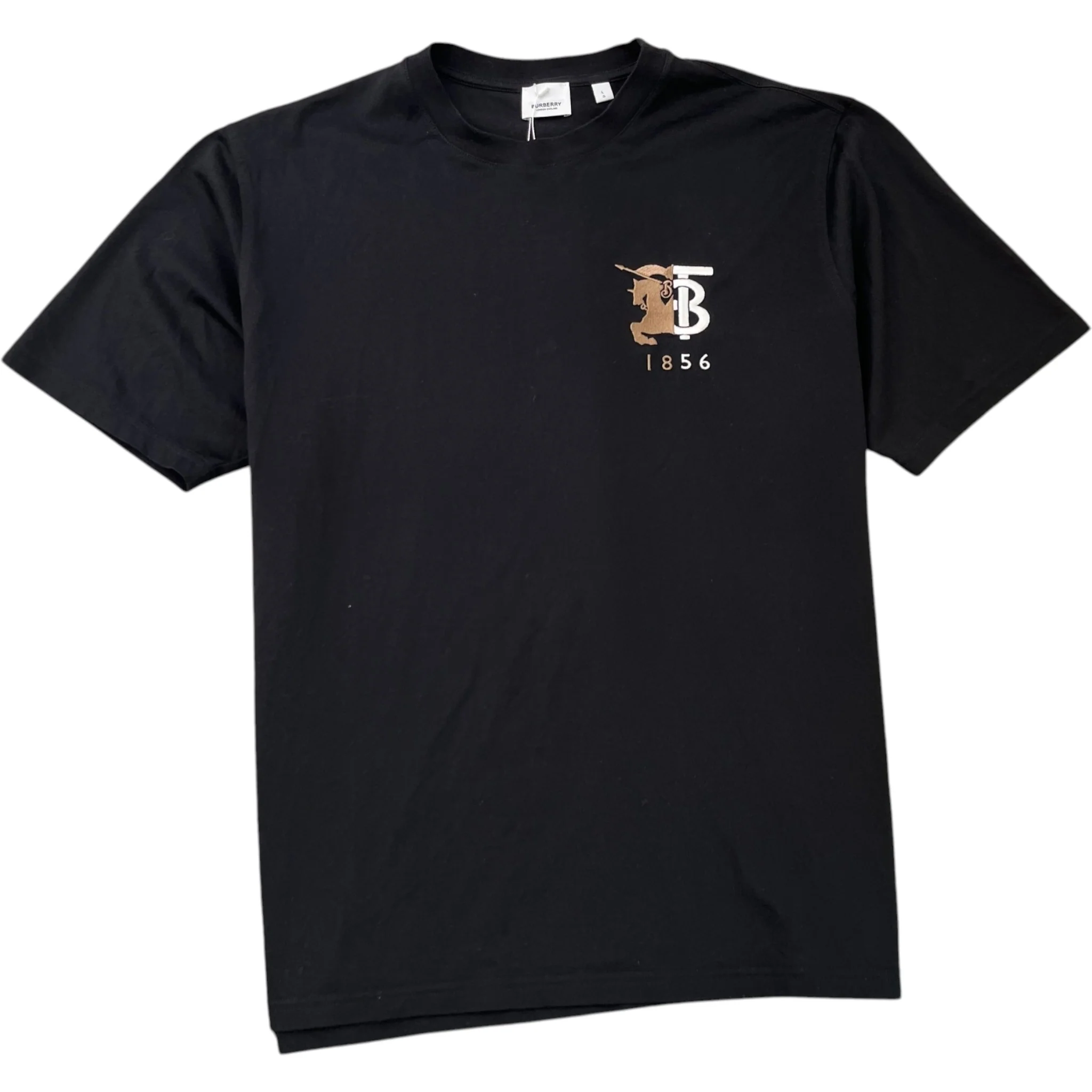 Men's Embroidered Logo T-Shirt Black Size L