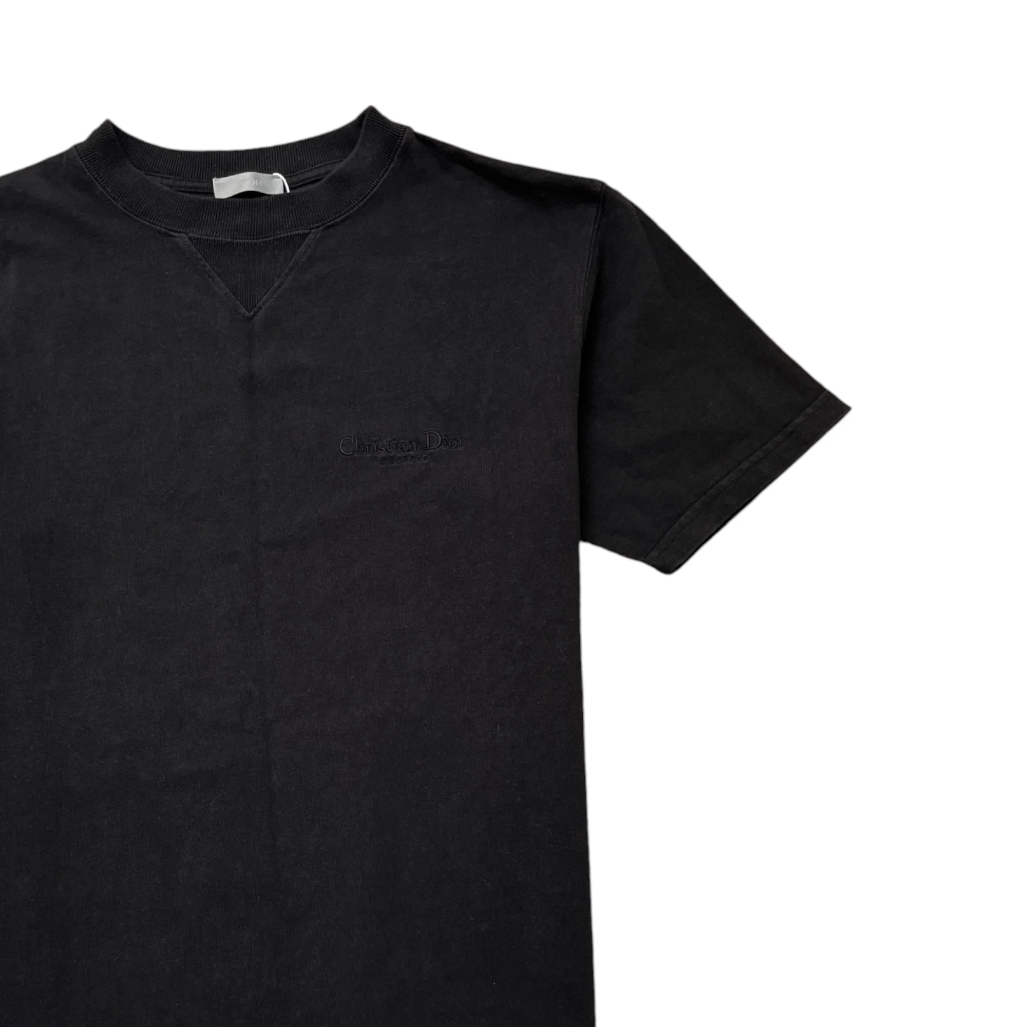Men's Embroidered Logo T-Shirt Black Size XS - Image 3