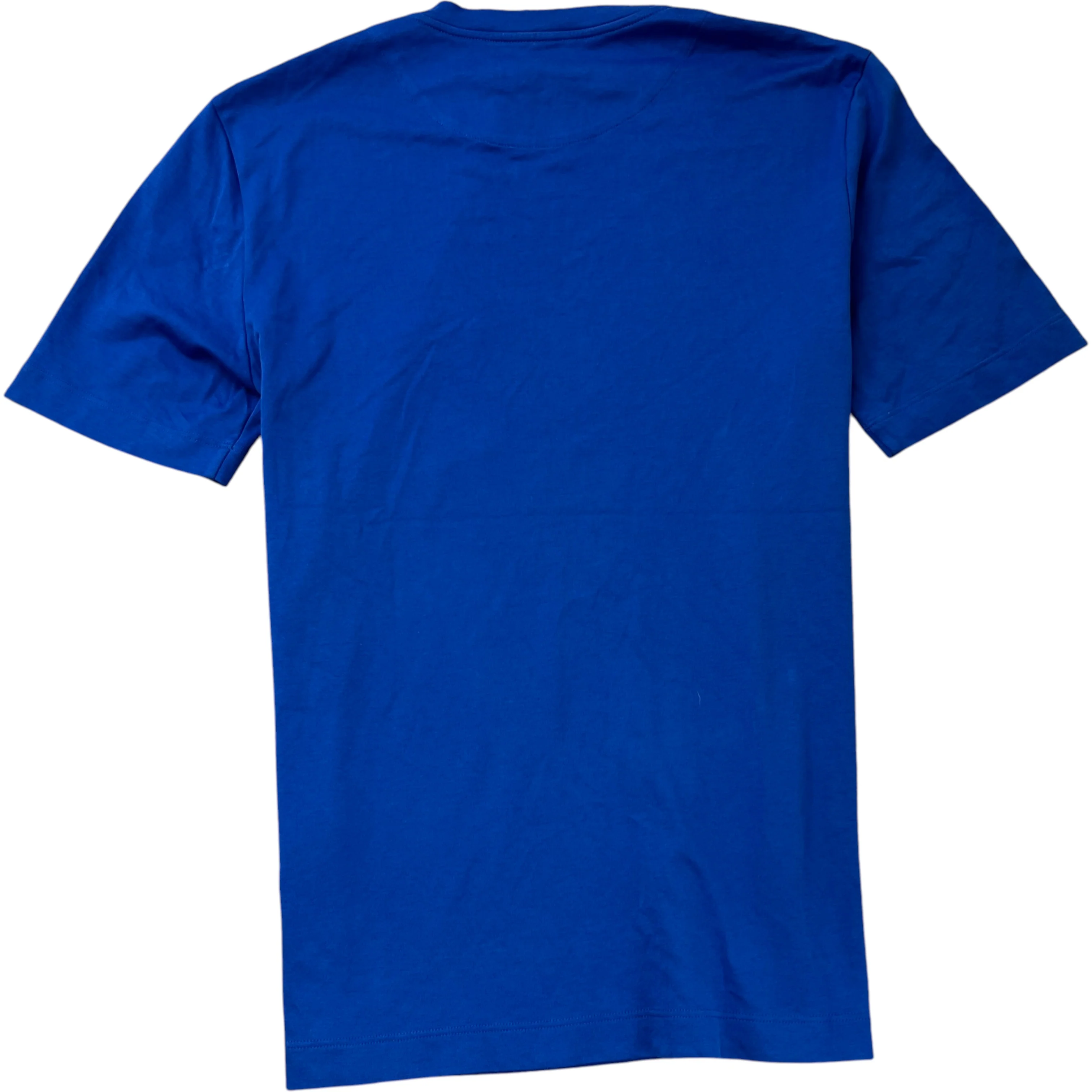 Men's Embroidered Logo T-Shirt Blue Size L - Image 2
