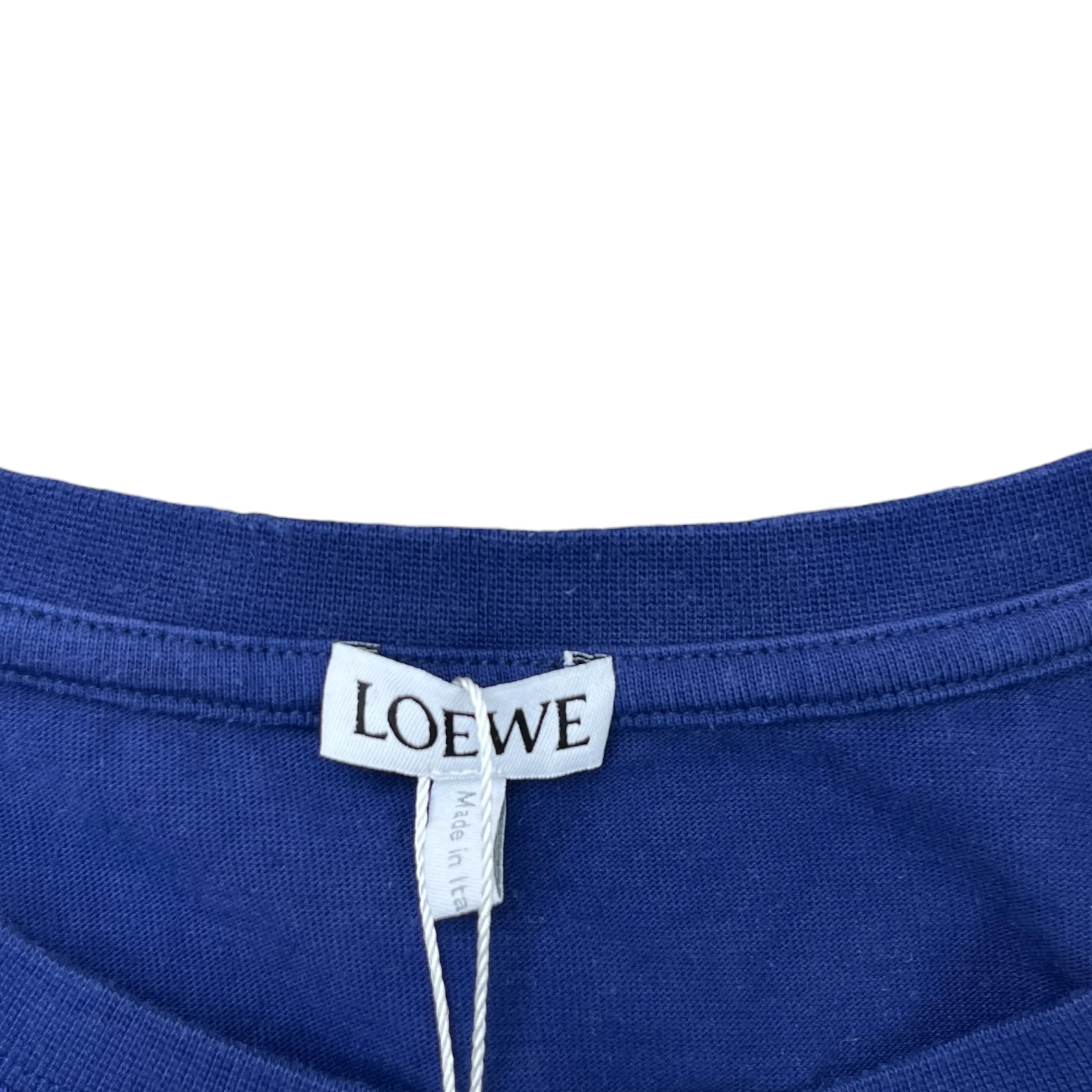 Men's Embroidered Logo T-Shirt Blue Size M - Image 6