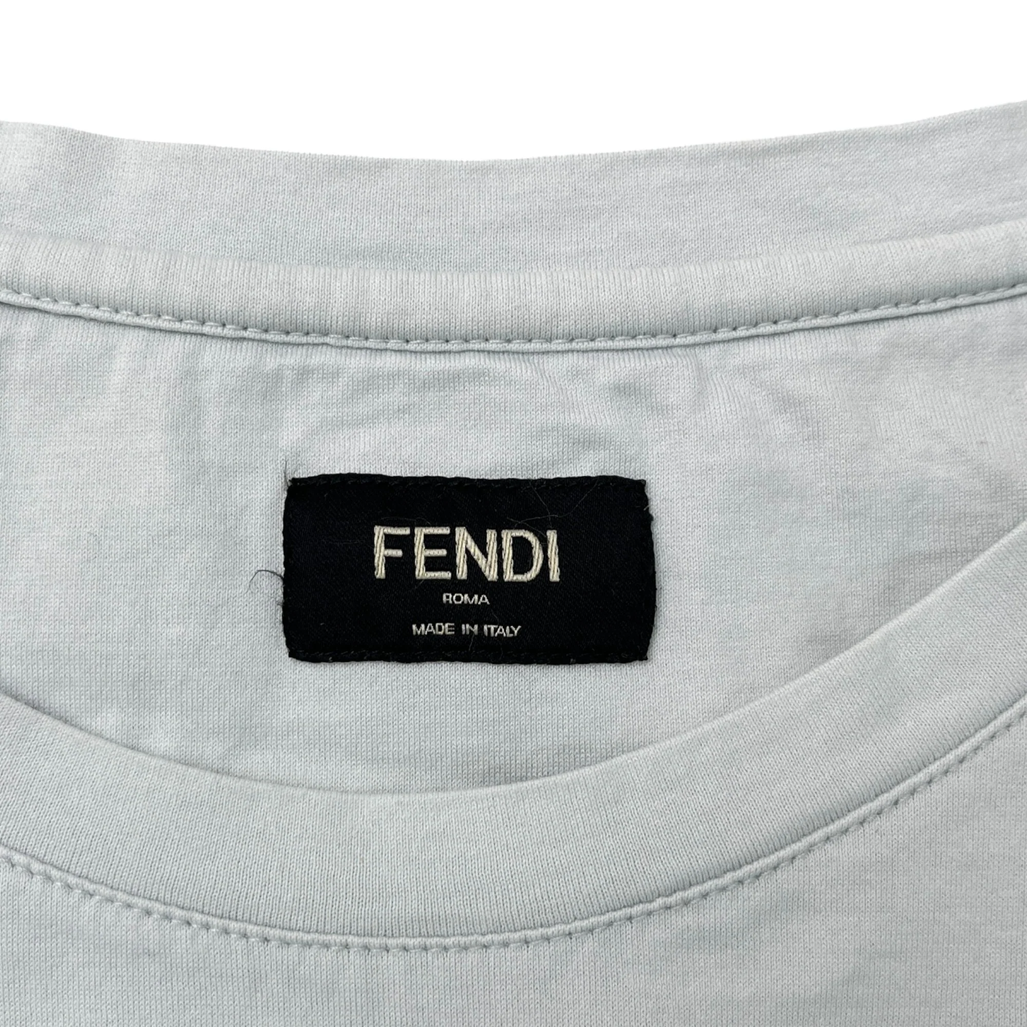 Men's Embroidered Logo T-Shirt Blue Size XXL - Image 5
