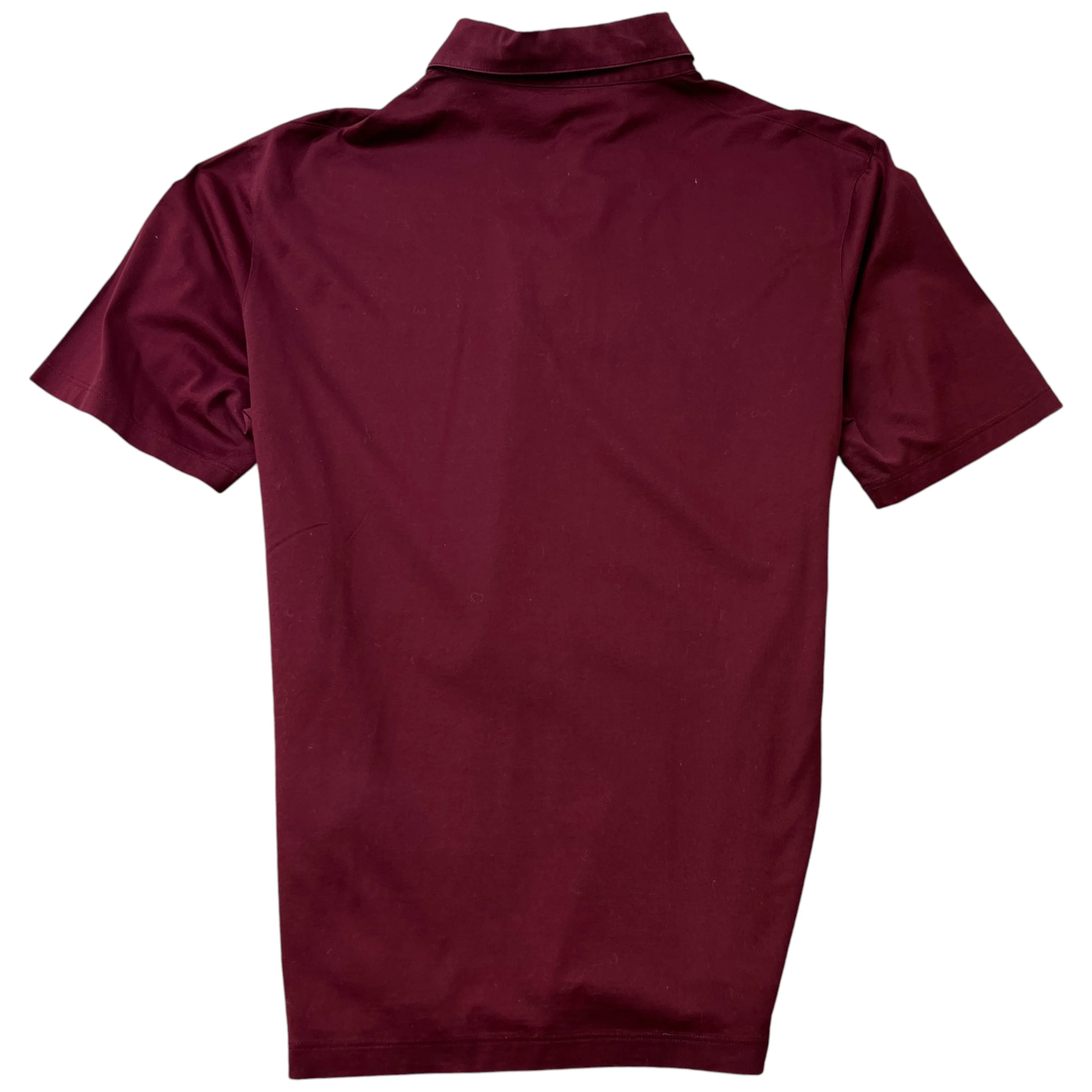 Men's Embroidered Logo T-Shirt Burgundy Size L - Image 2