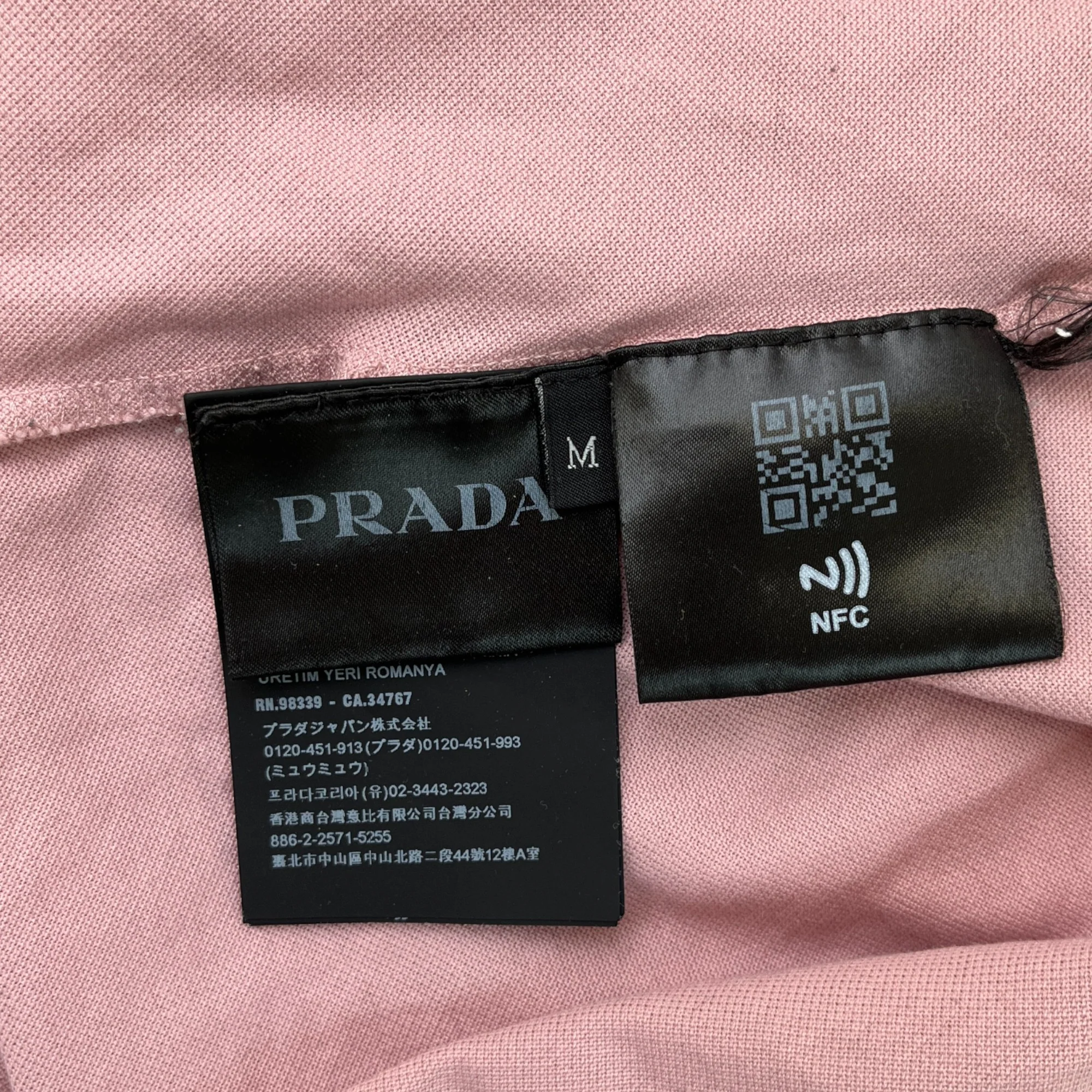 Men's Embroidered Logo T-Shirt Pink Size M - Image 6