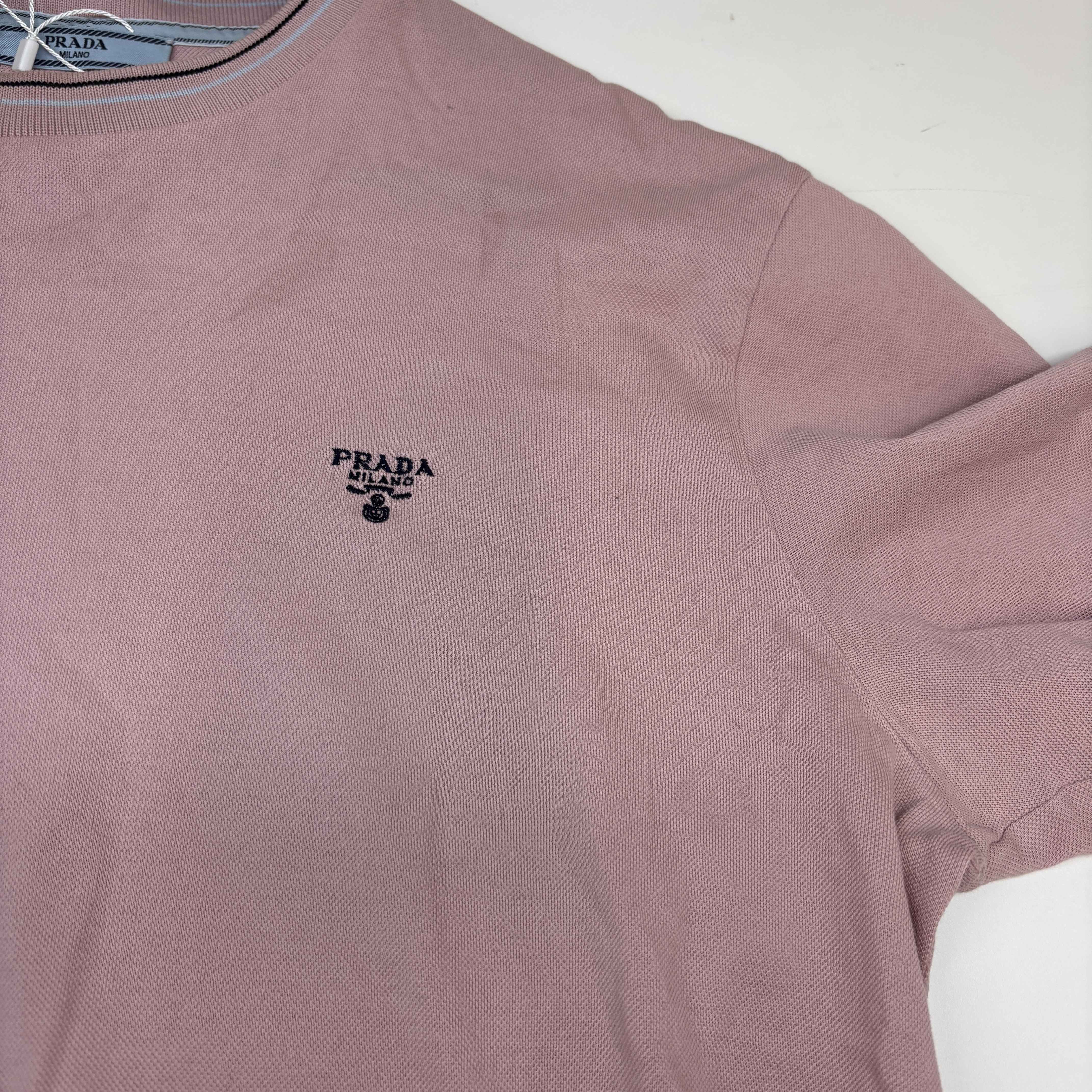 Men's Embroidered Logo T-Shirt Pink Size M - Image 8