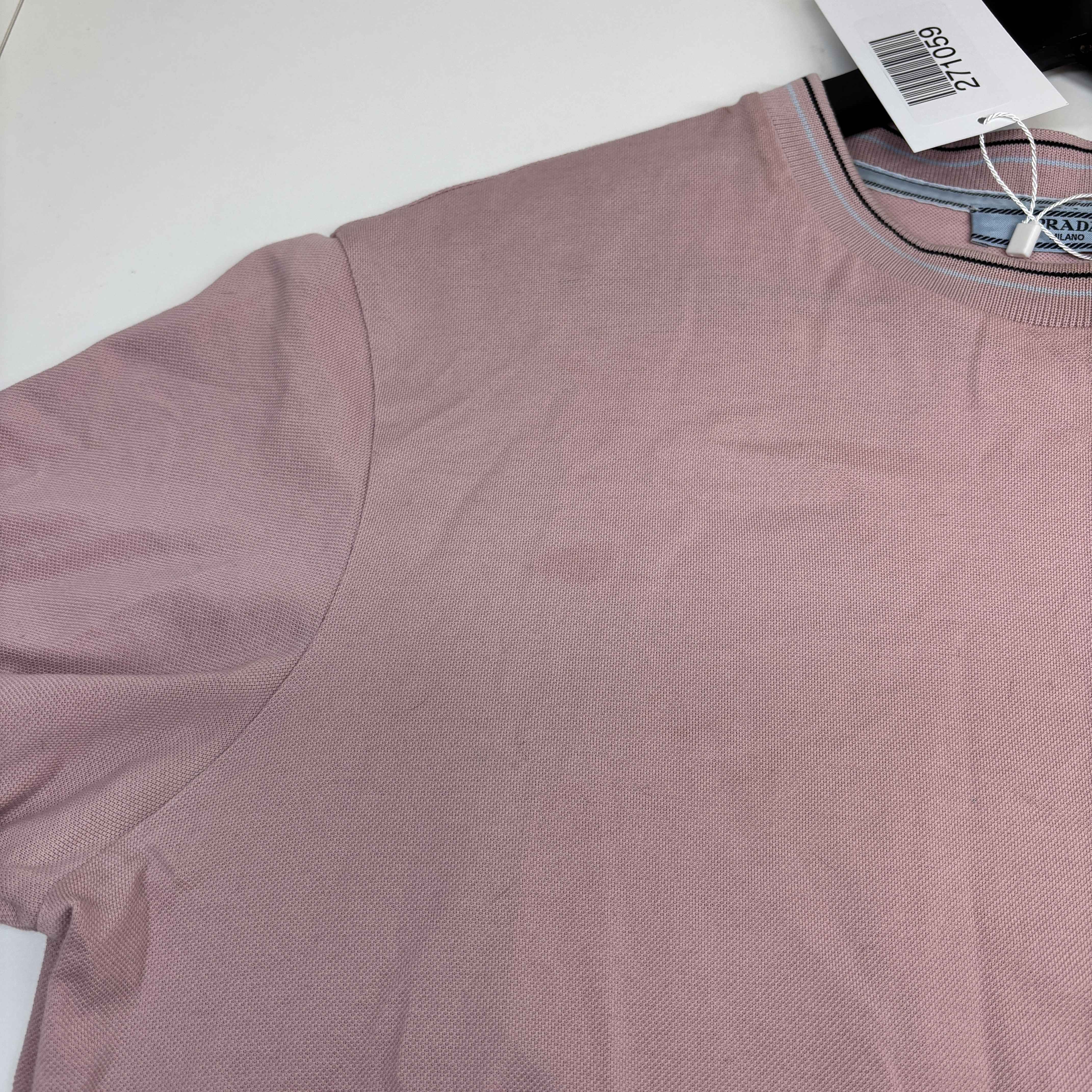 Men's Embroidered Logo T-Shirt Pink Size M - Image 9