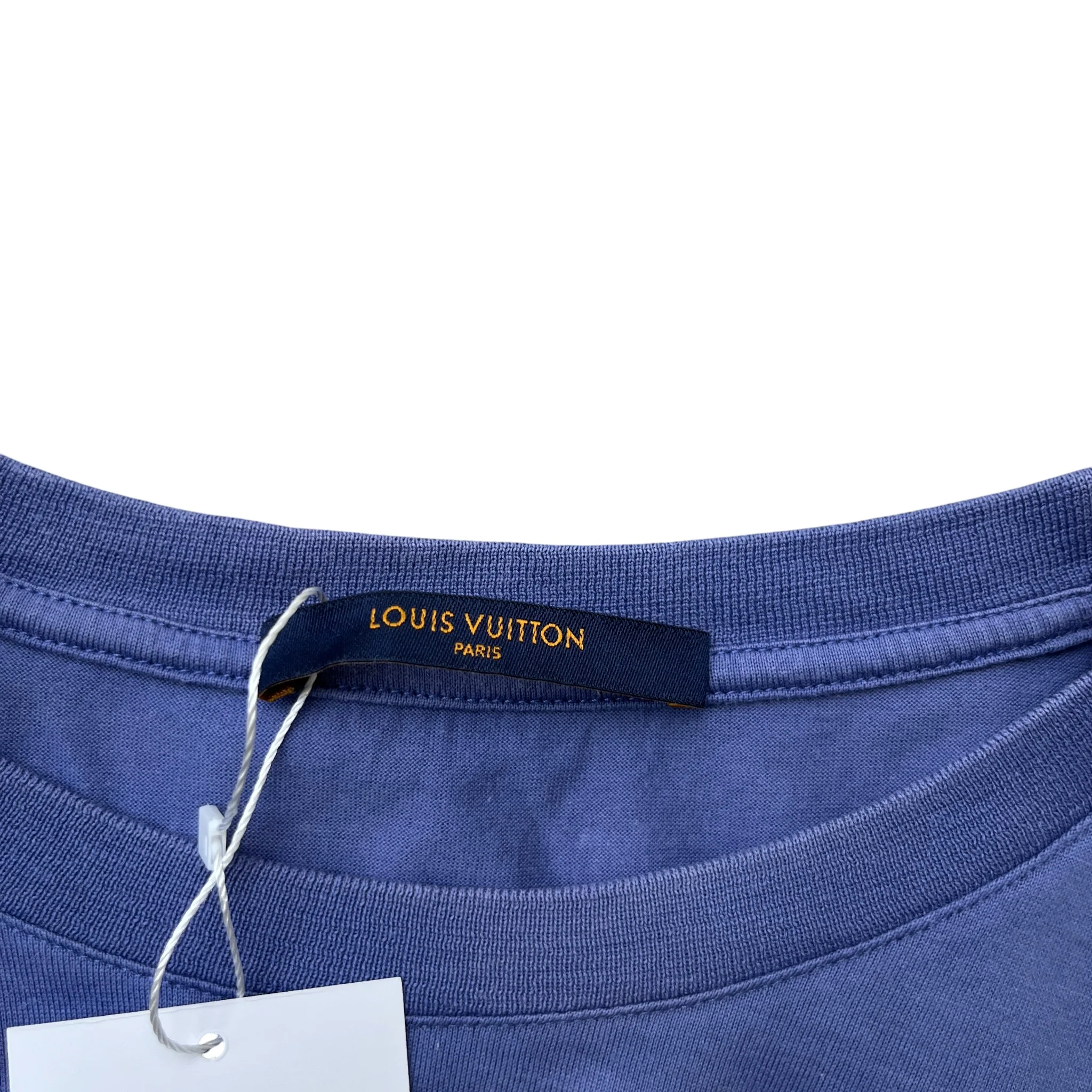 Men's Embroidered Logo T-Shirt Purple Size M - Image 7