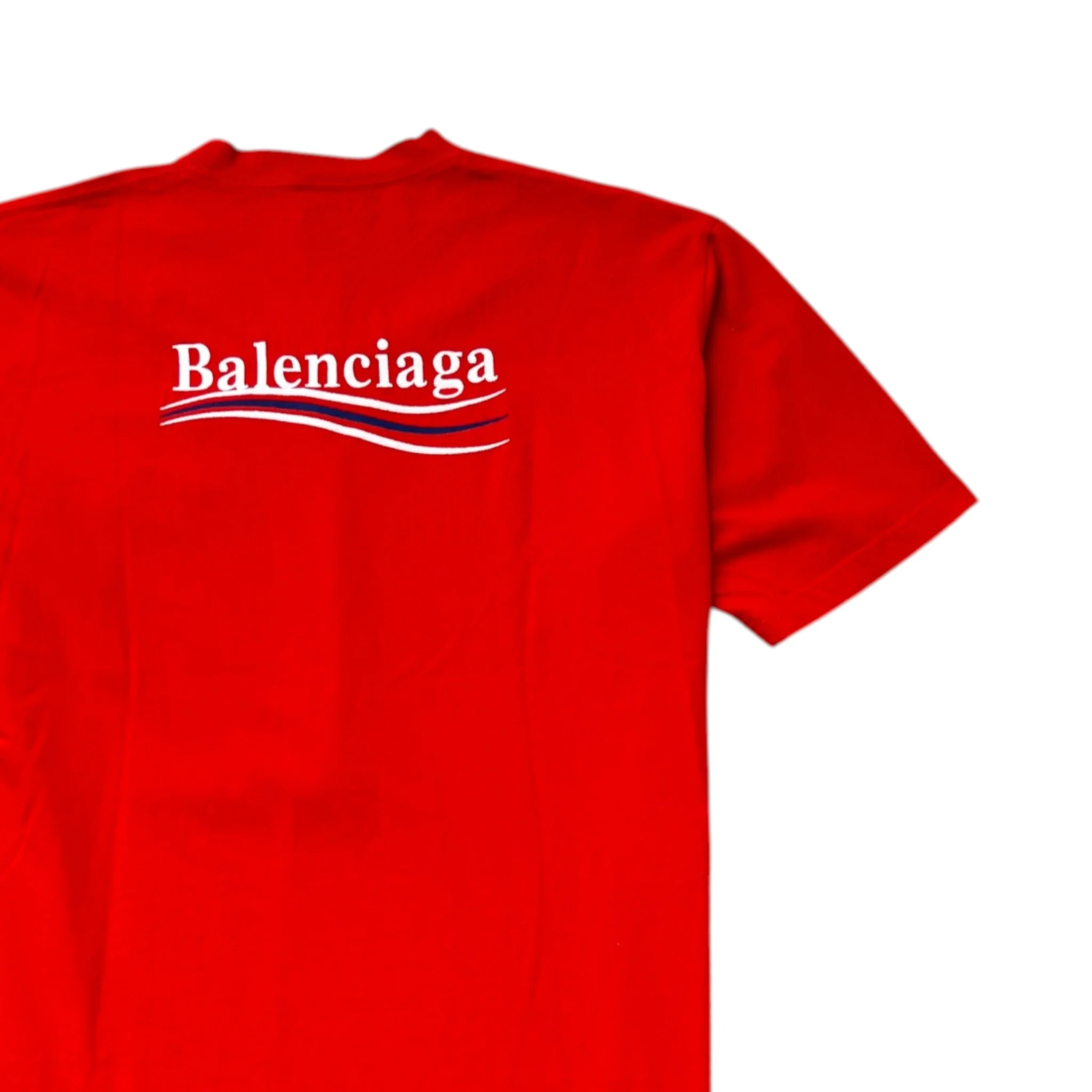 Men's Embroidered Logo T-Shirt Red Size M - Image 4