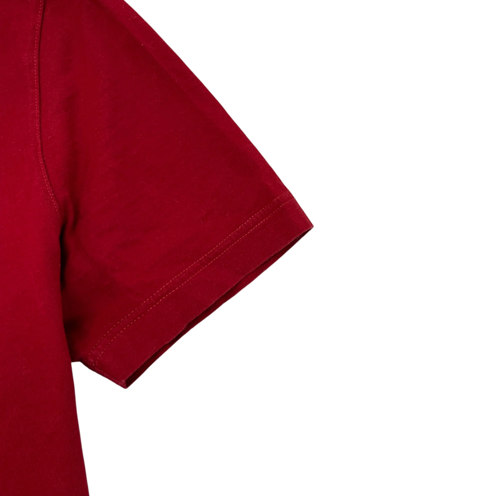 Men's Embroidered Logo T-Shirt Red Size S - Image 6