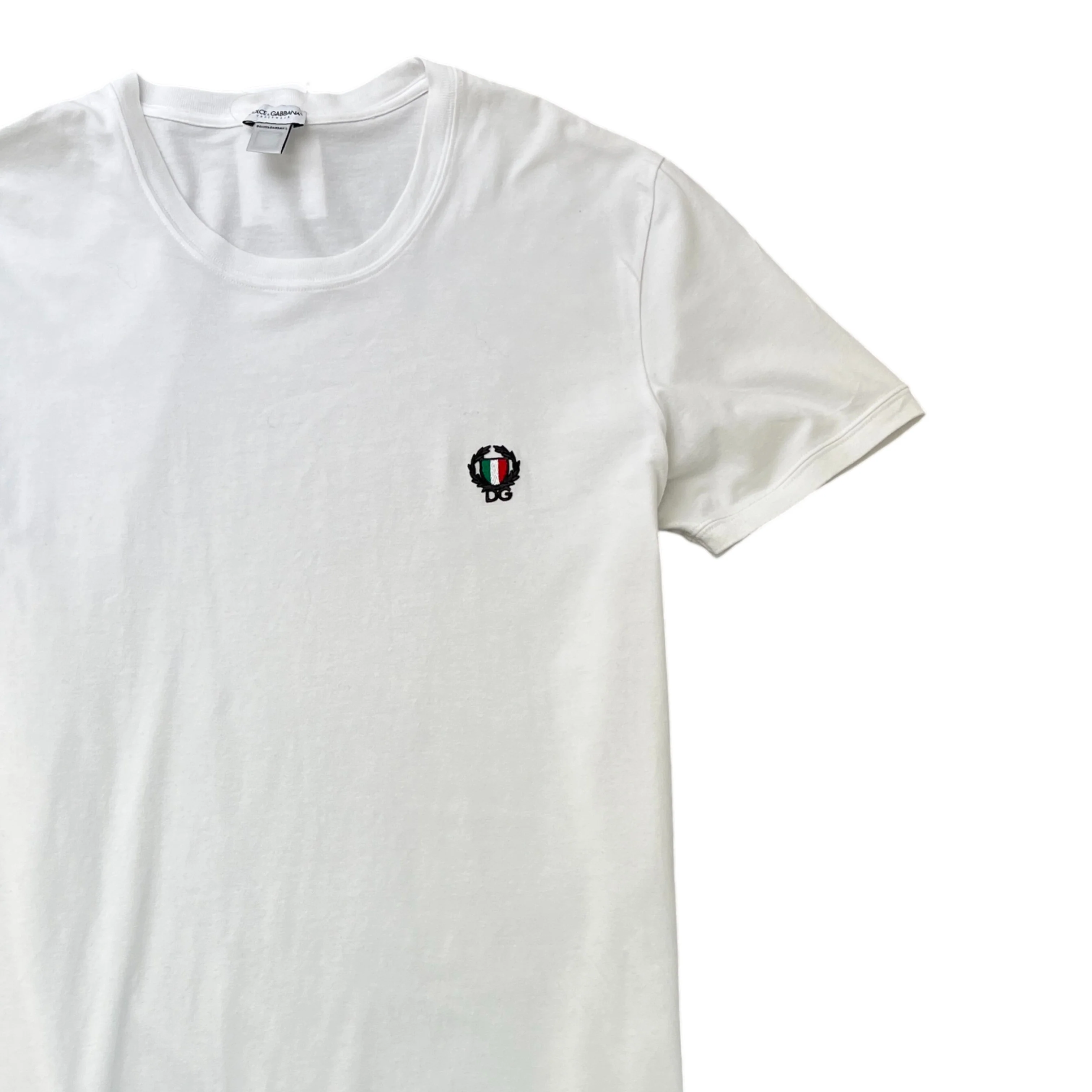 Men's Embroidered Logo T-Shirt White Size L - Image 3