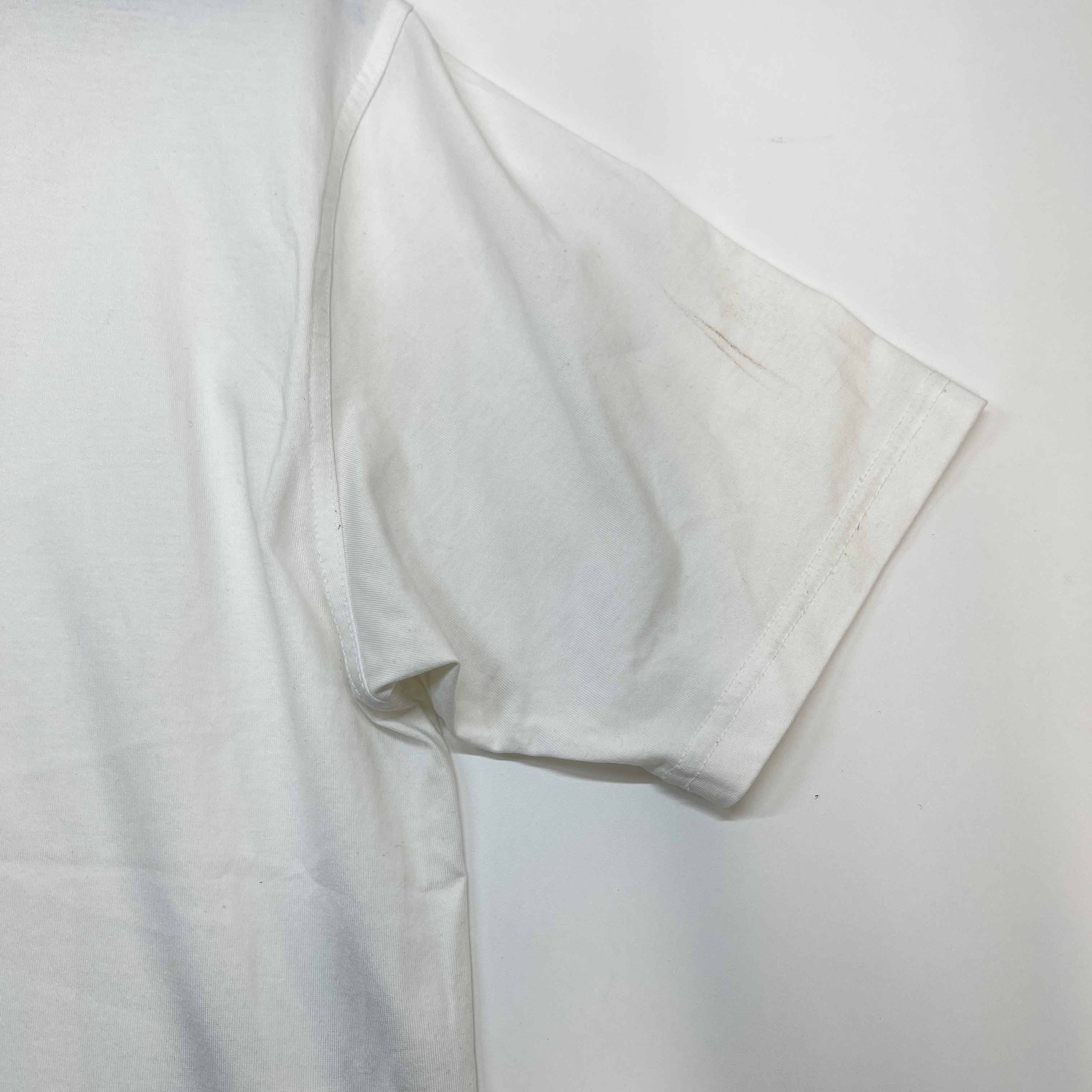 Men's Embroidered Logo T-Shirt White Size S - Image 10