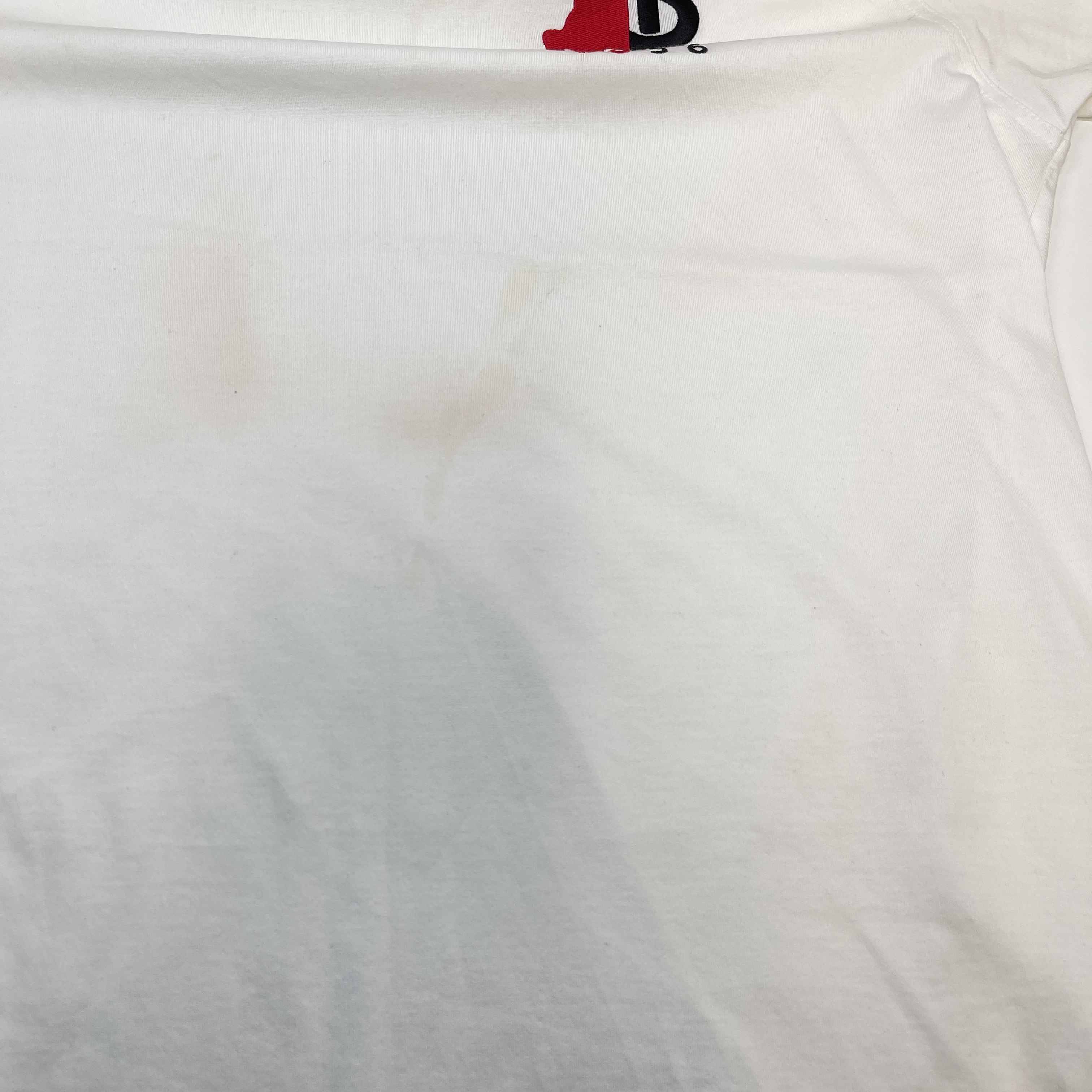 Men's Embroidered Logo T-Shirt White Size S - Image 11