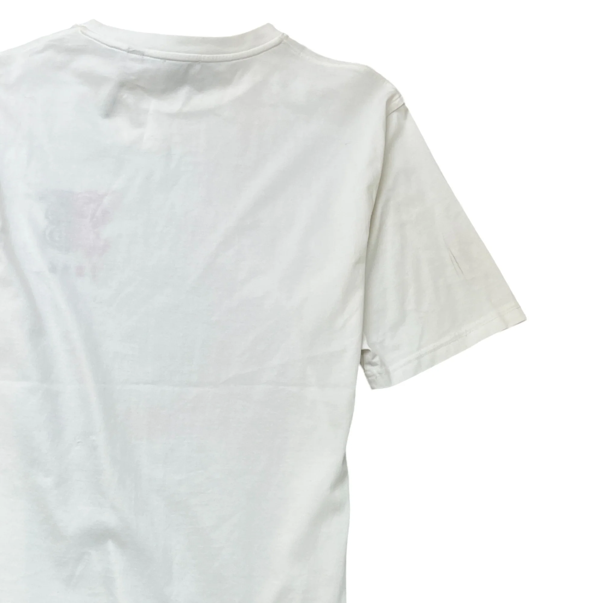 Men's Embroidered Logo T-Shirt White Size S - Image 4