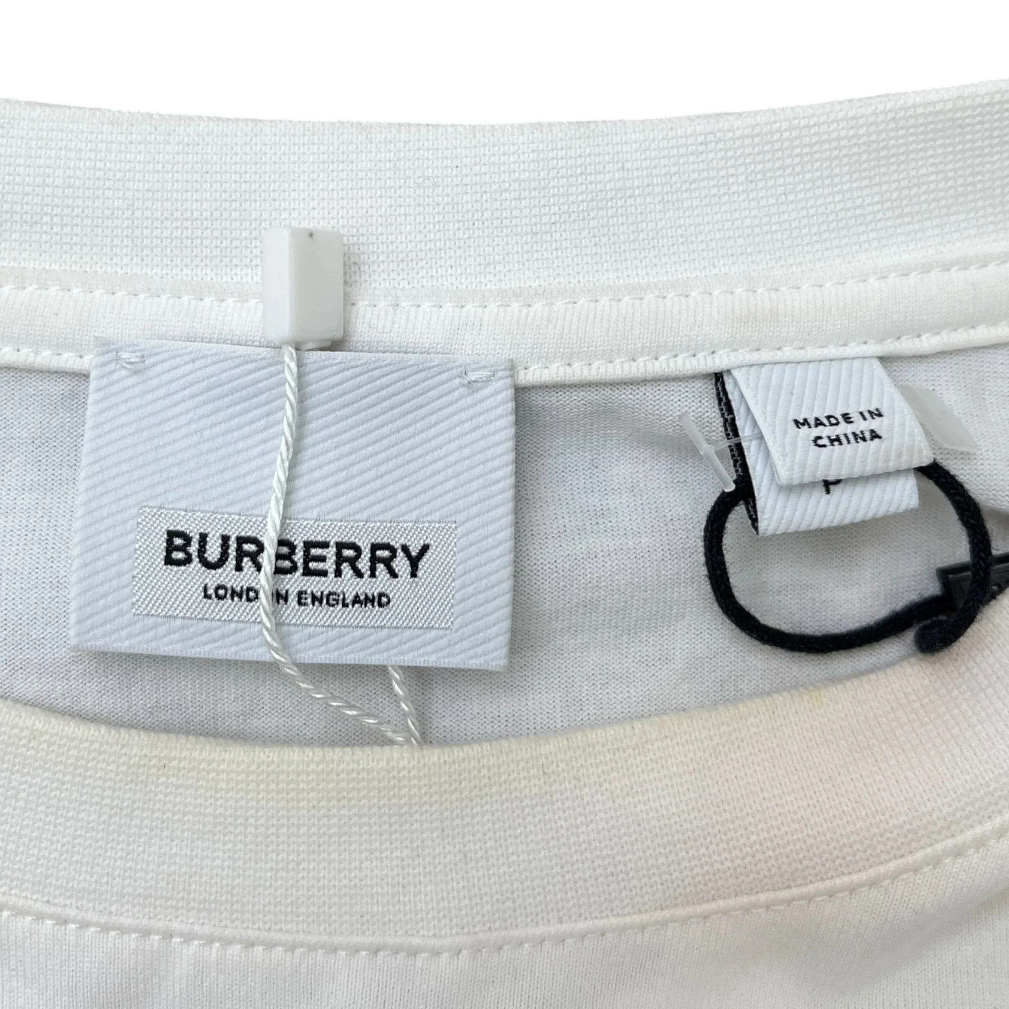 Men's Embroidered Logo T-Shirt White Size S - Image 5